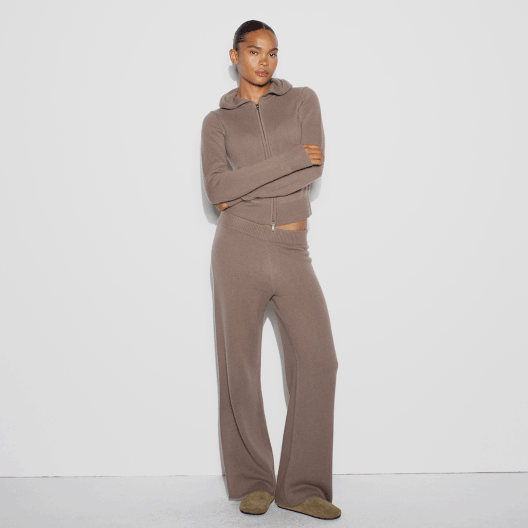 SKIMS CASHMERE WIDE LEG PANT | UMBER - Sneaker Türkiye