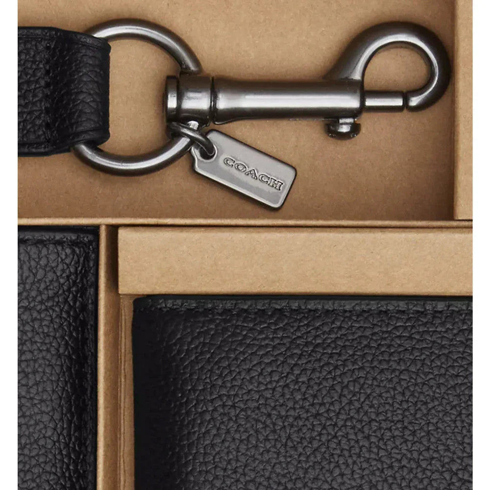 Coach 3 In 1 Wallet Gift Set Pebbled Leather/Black - Sneaker Türkiye