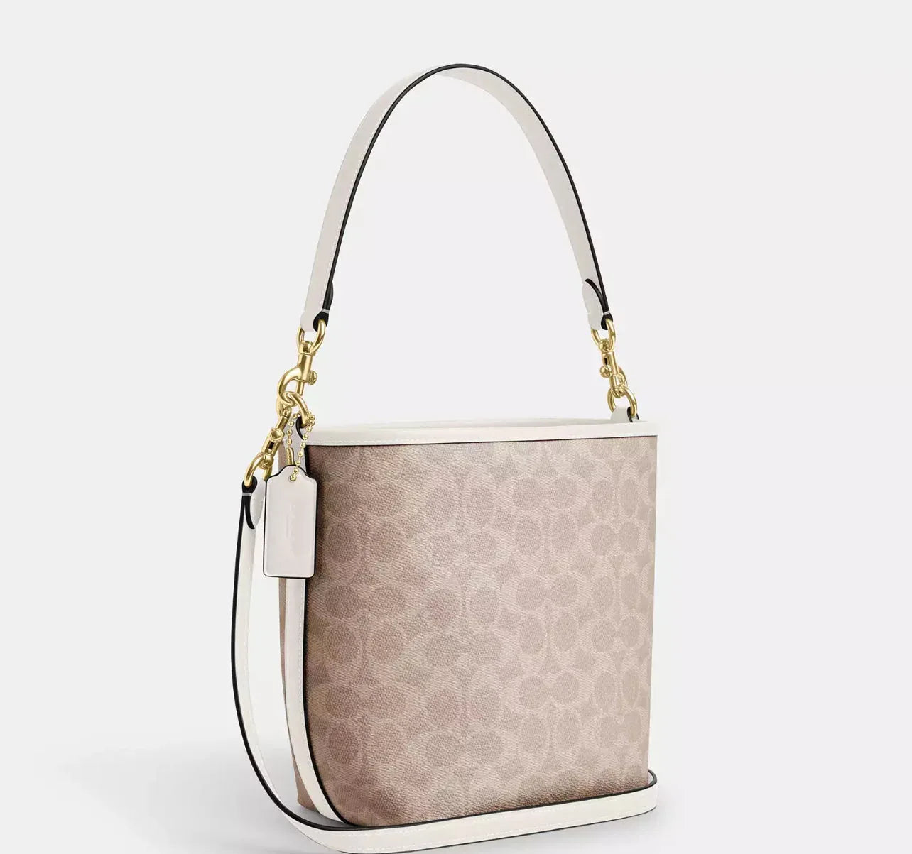 Coach City Bucket Bag In Signature – Gold/Sand/Chalk - Sneaker Türkiye