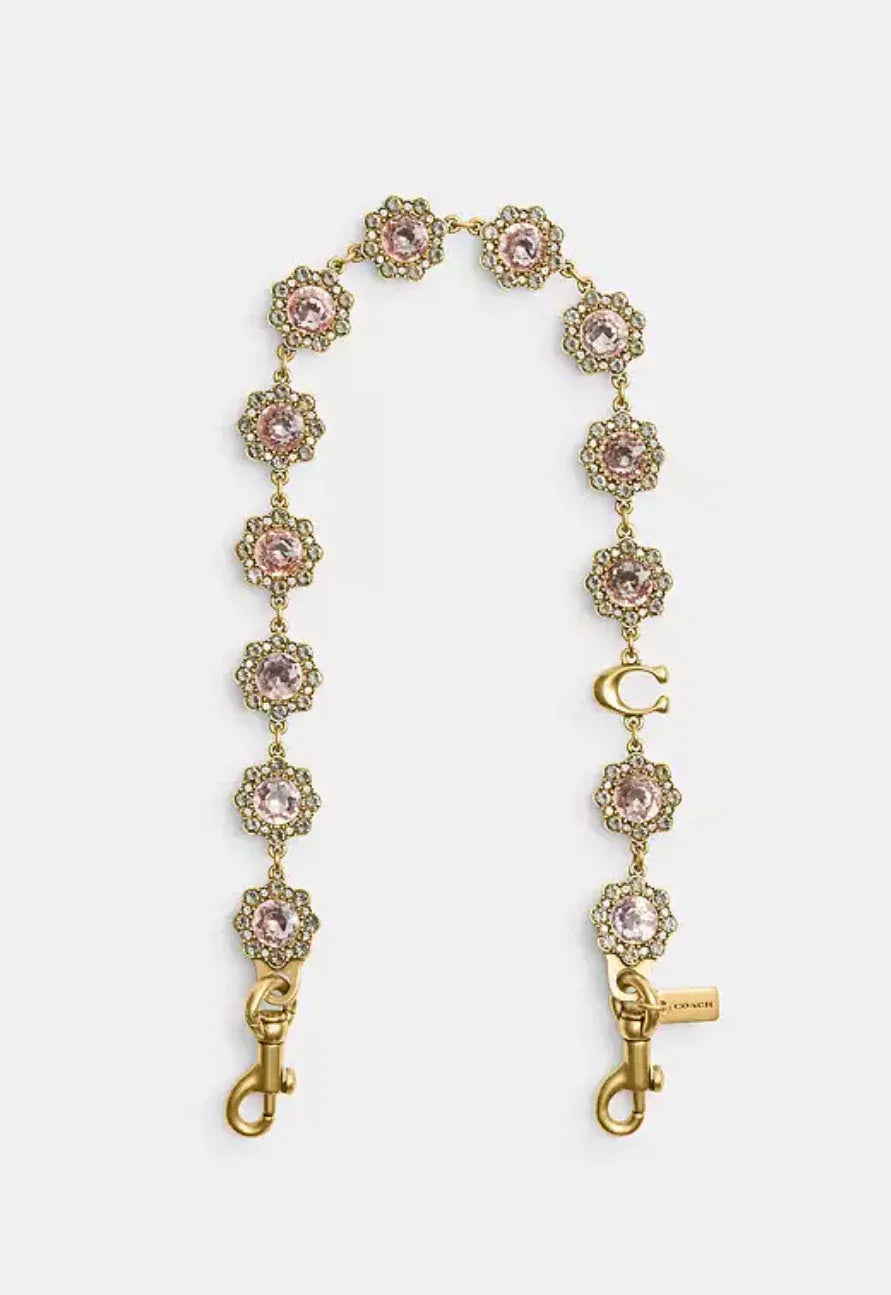 Coach Short Jewelry Chain Strap Brass/Pink Multi - Sneaker Türkiye