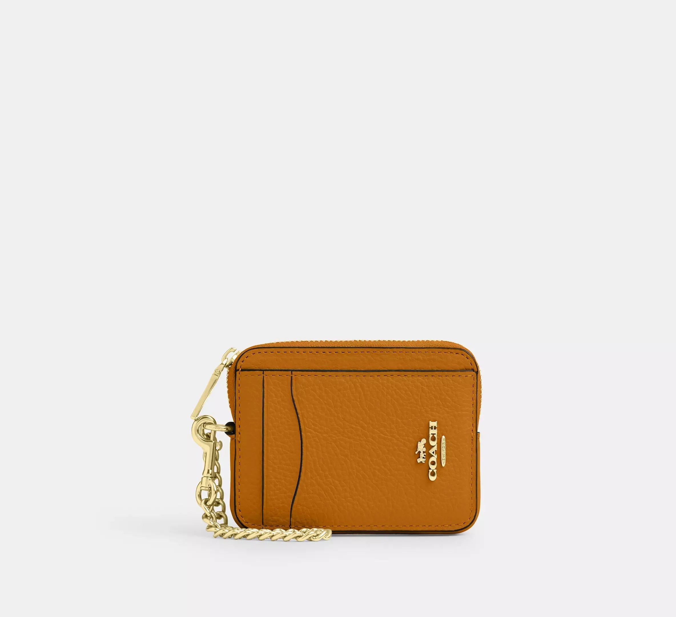 Coach Zip Card Case – Gold/Ochre - Sneaker Türkiye