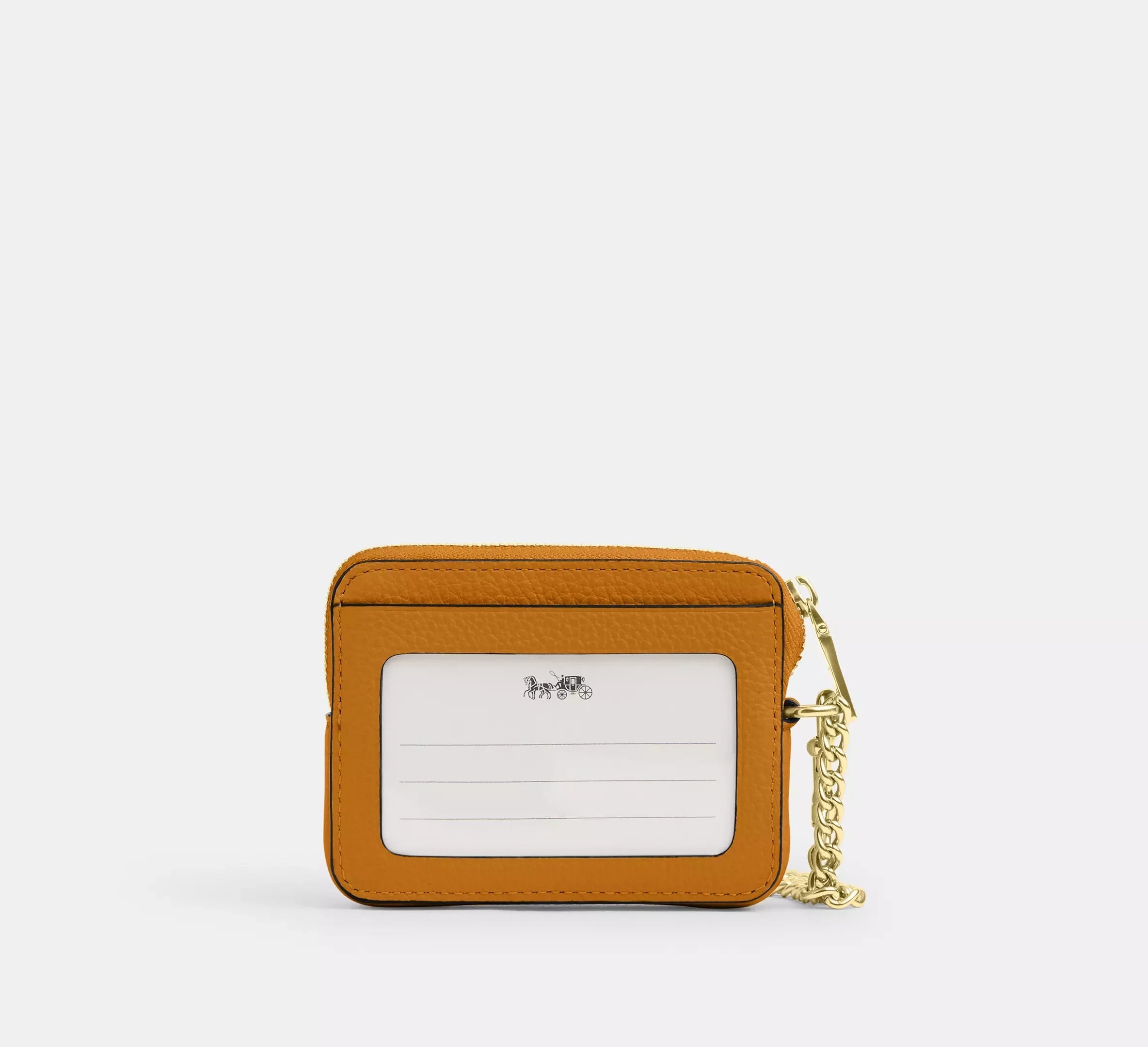 Coach Zip Card Case – Gold/Ochre - Sneaker Türkiye