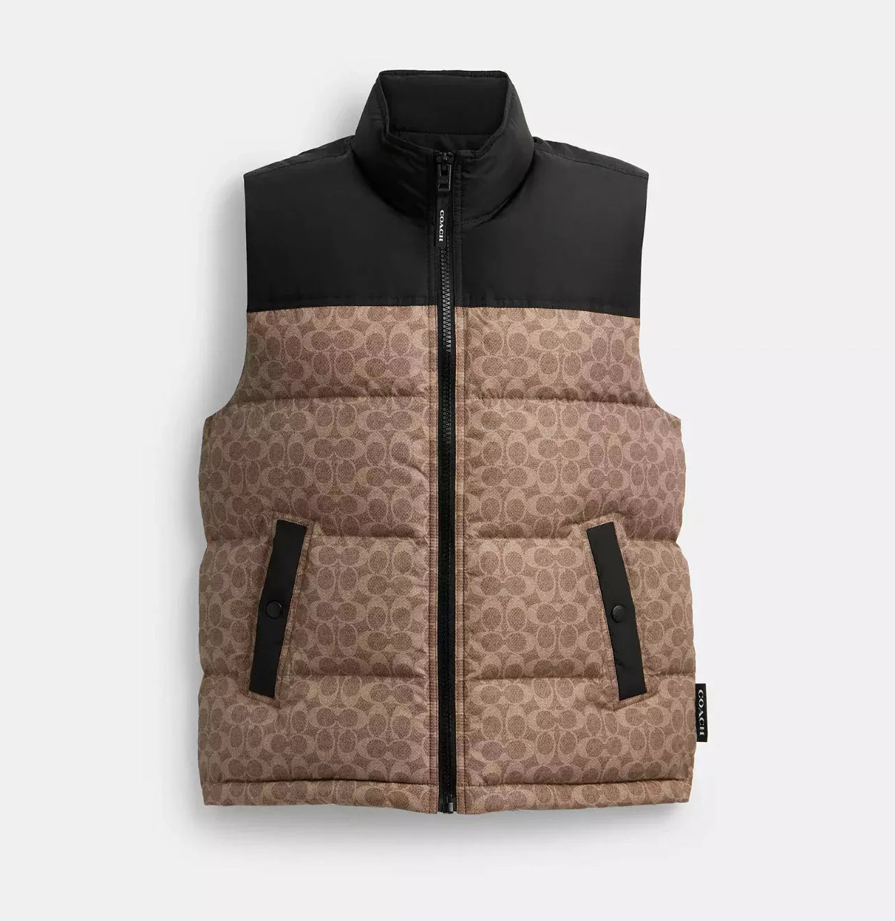Coach Signature Down Vest In Recycled – Tan Signature - Sneaker Türkiye