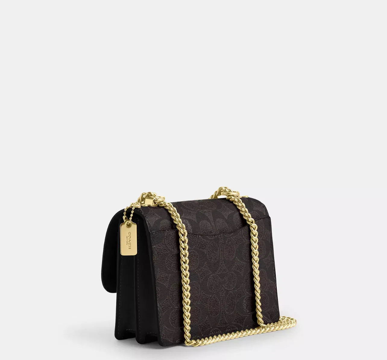 Coach Mini Klare Crossbody Bag In Signature – Gold/Walnut/Black - Sneaker Türkiye