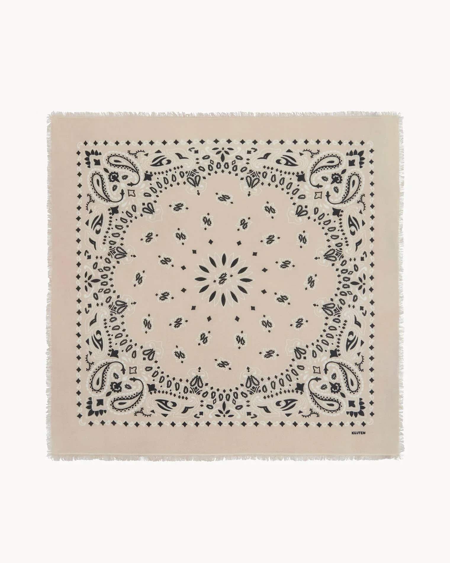 KUJTEN Large Bandana Hachiko Bico Organic White – Bandana - Sneaker Türkiye