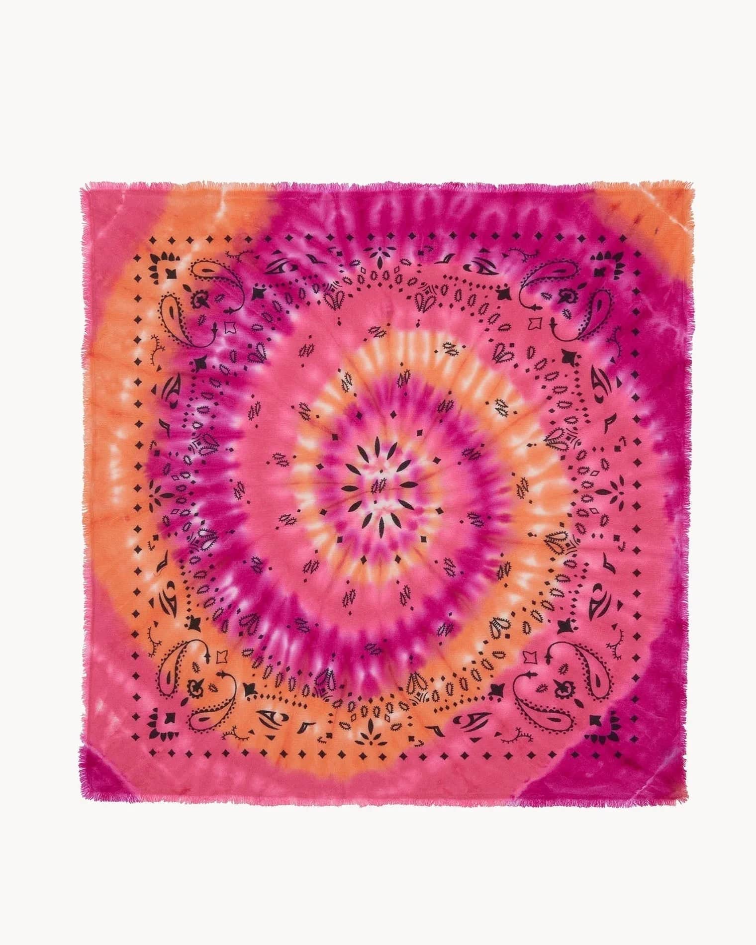 KUJTEN Large Bandana Hachiko Sunny Print Neon Pink – Bandana - Sneaker Türkiye