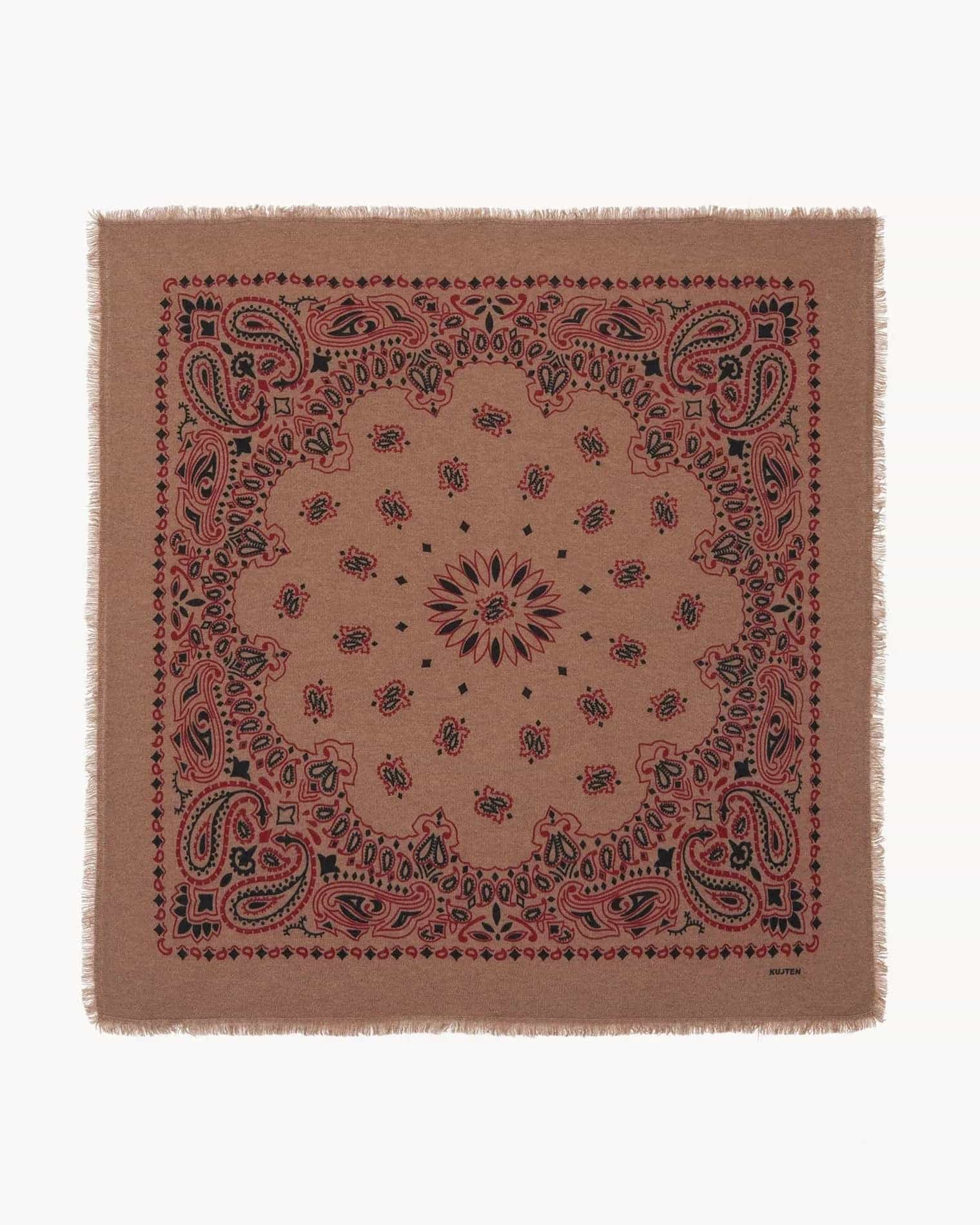 KUJTEN Large Bandana Hachiko Bico Camel Red – Bandana - Sneaker Türkiye