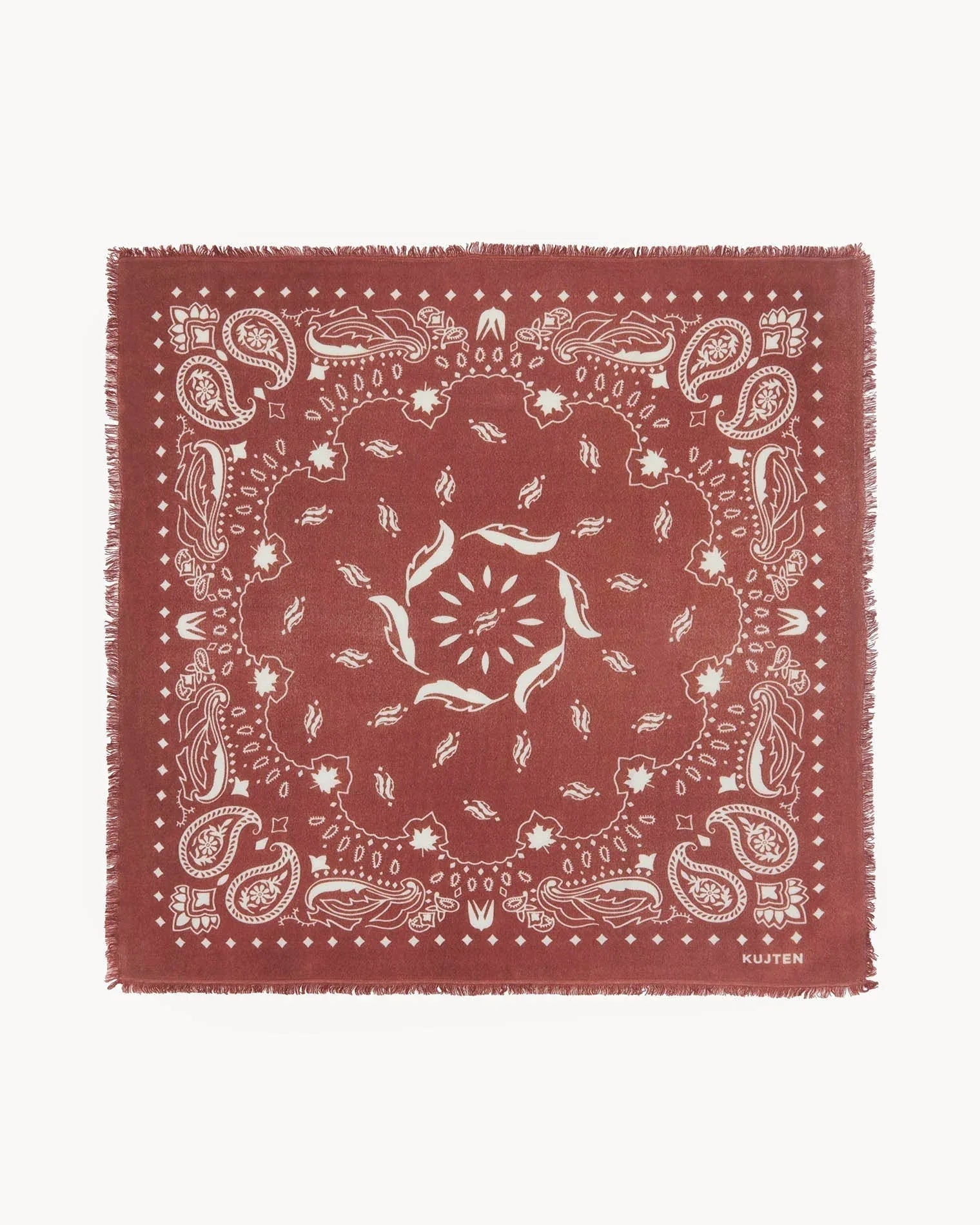 KUJTEN Large Bandana Hachiko Feather Earth Burgundy – Bandana - Sneaker Türkiye