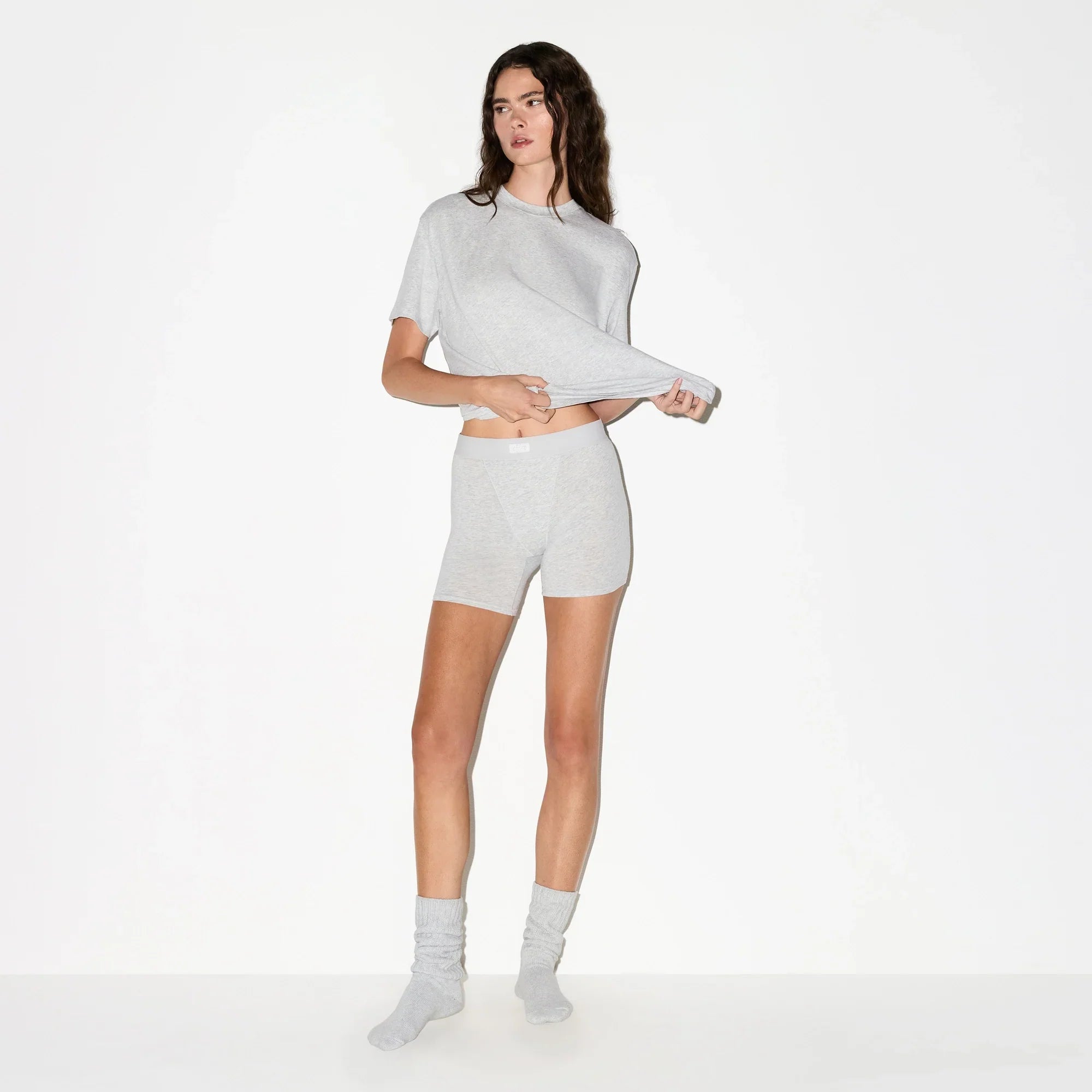 SKIMS BOYFRIEND BOXER | LIGHT HEATHER GREY - Sneaker Türkiye