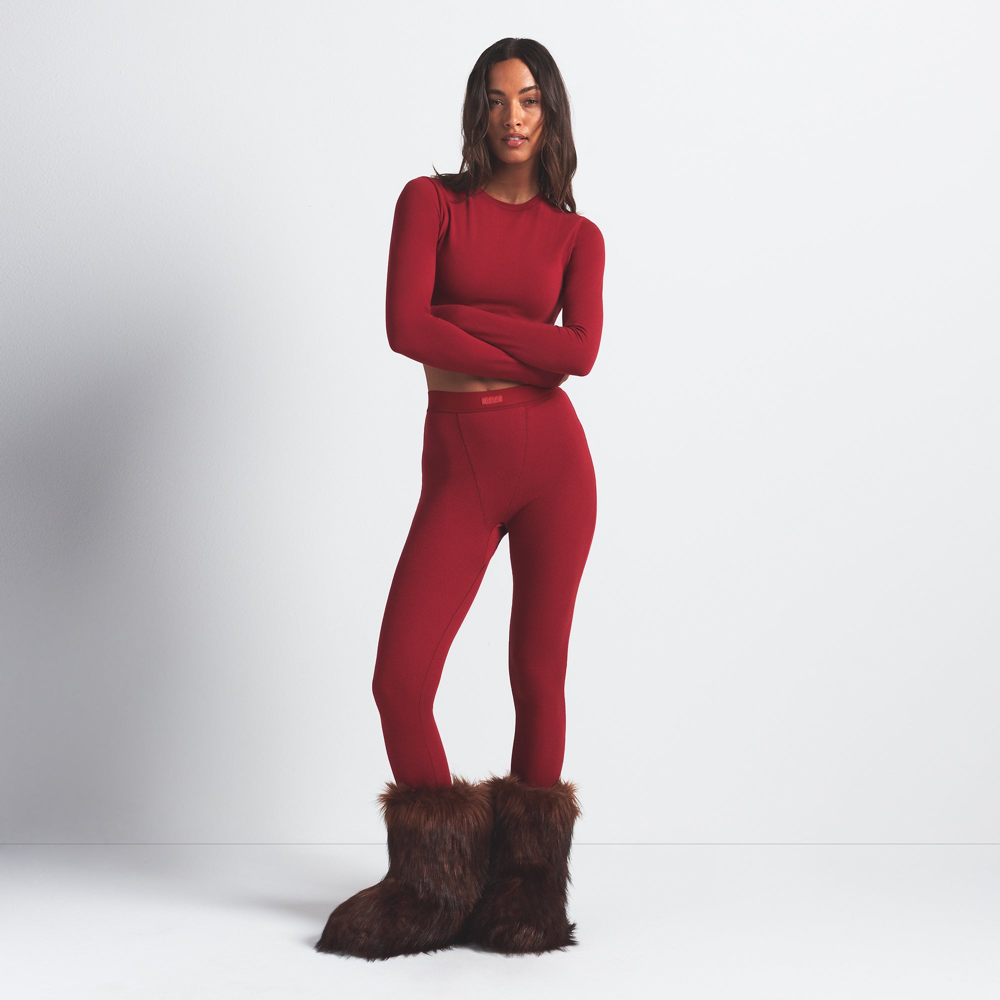 SKIMS COTTON RIB LEGGING | BRICK - Sneaker Türkiye