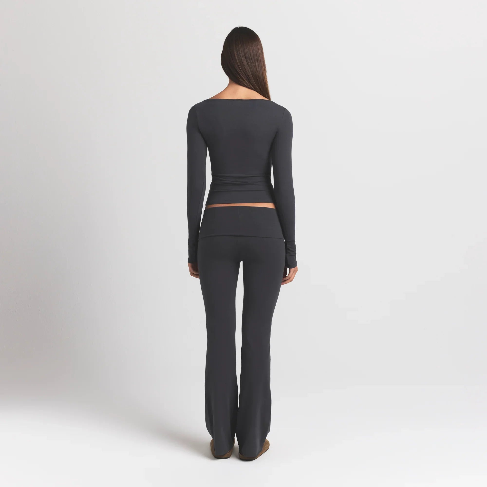 SKIMS COTTON JERSEY FOLDOVER PANT | ASH - Sneaker Türkiye