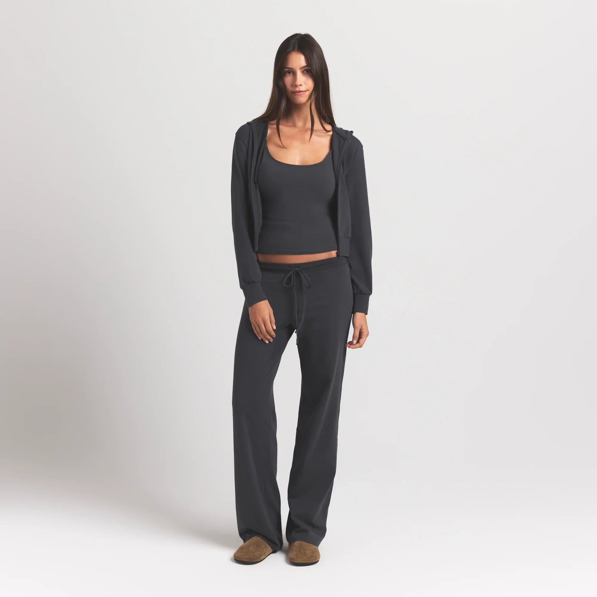 SKIMS COTTON JERSEY STRAIGHT LEG PANT | ASH - Sneaker Türkiye