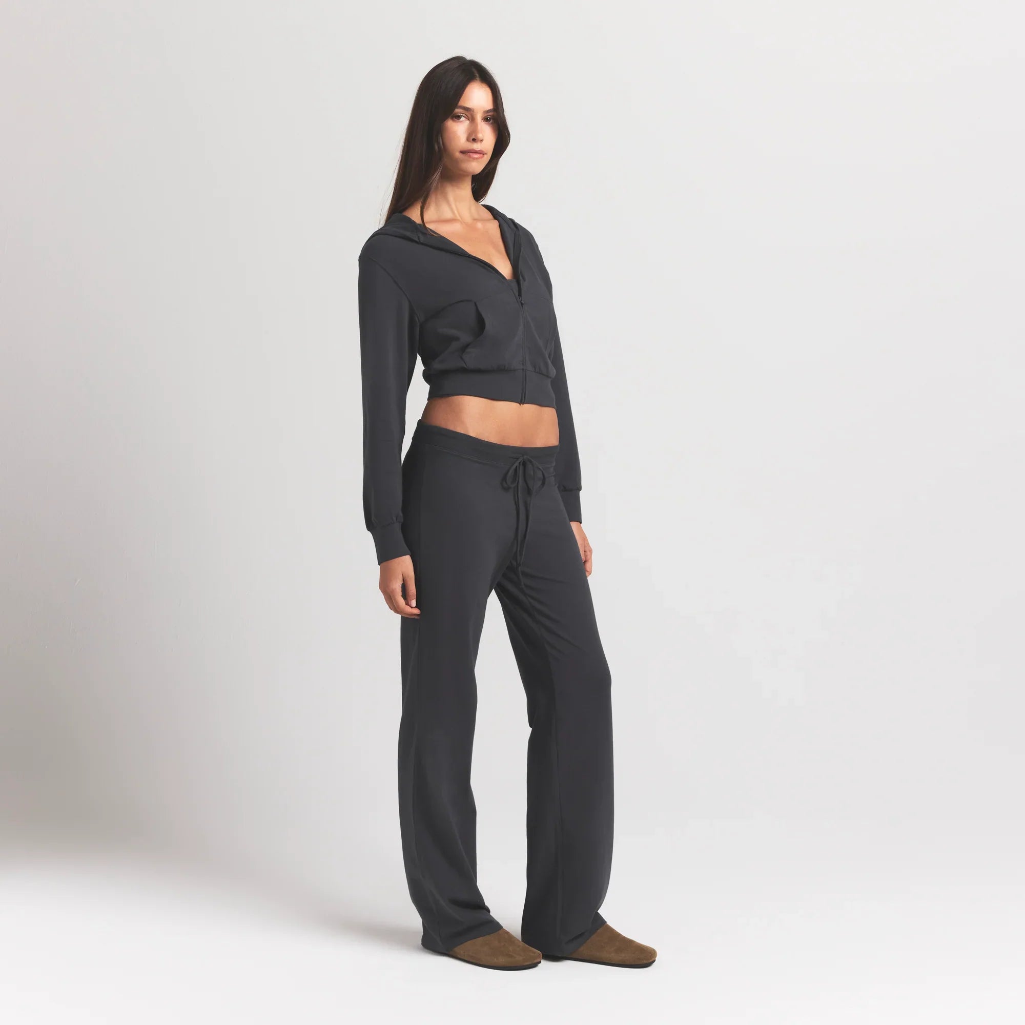 SKIMS COTTON JERSEY STRAIGHT LEG PANT | ASH - Sneaker Türkiye