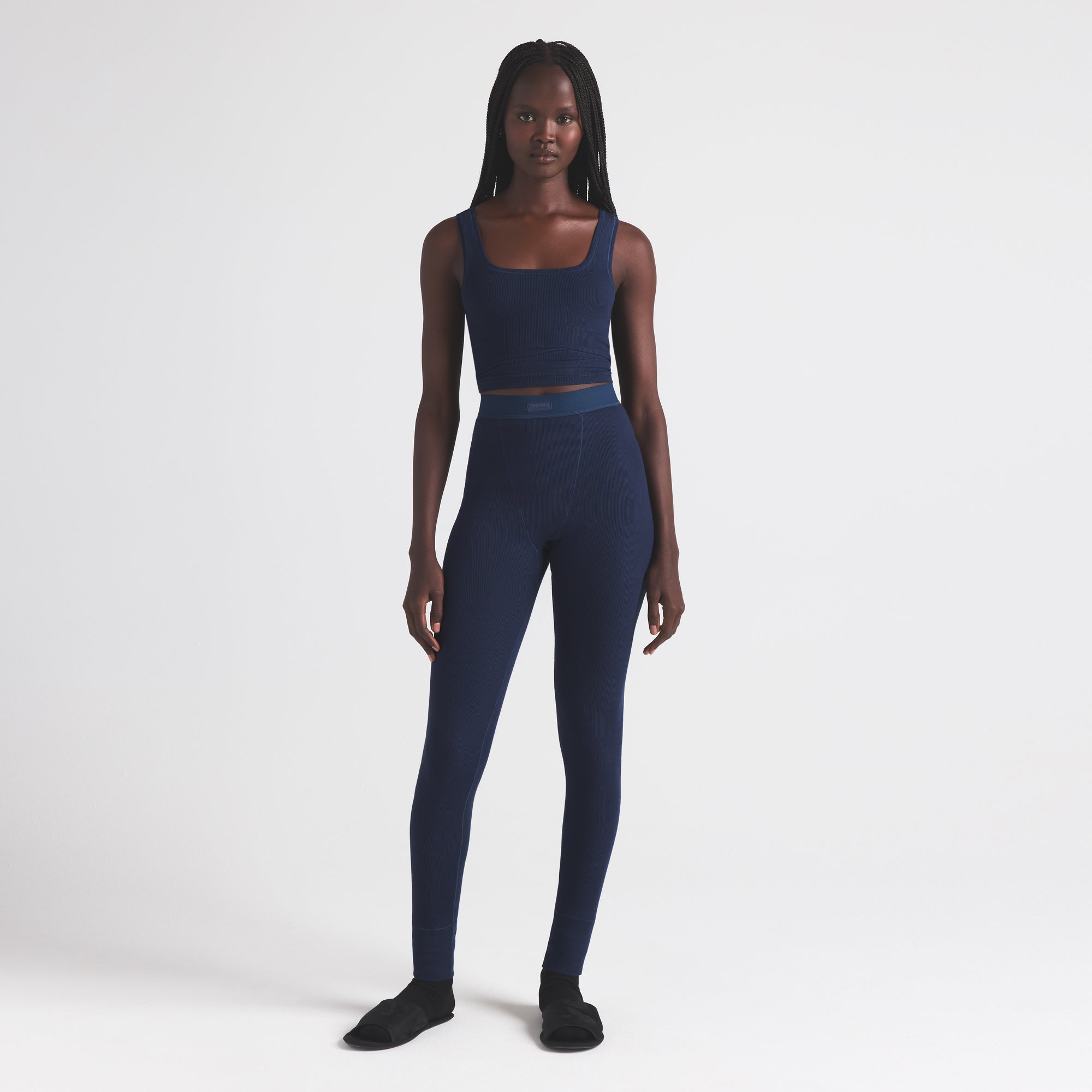 SKIMS COTTON RIB TANK | NAVY - Sneaker Türkiye