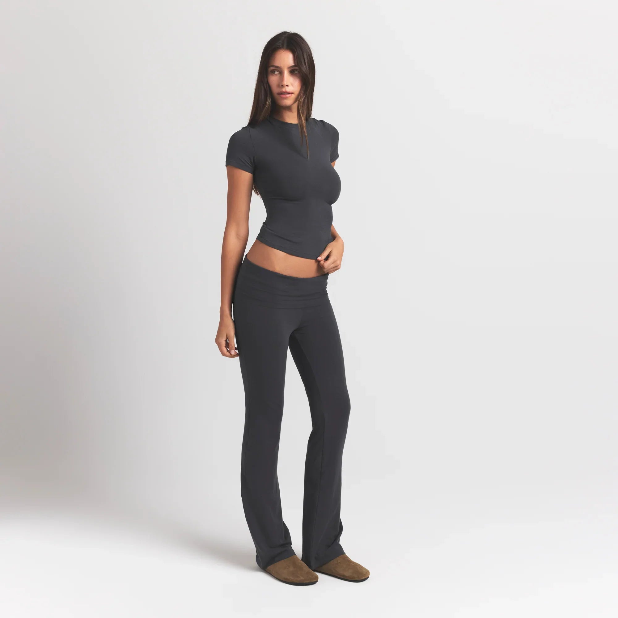 SKIMS COTTON JERSEY T-SHIRT | ASH - Sneaker Türkiye