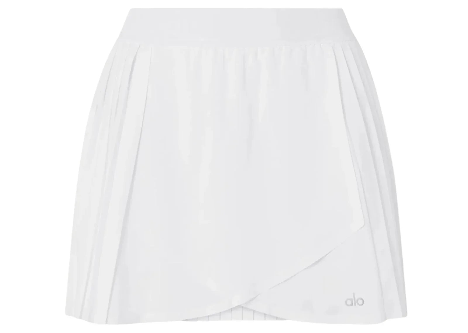 Alo Yoga Aces Wrap-Effect Pleated Tennis Skirt White - Sneaker Türkiye