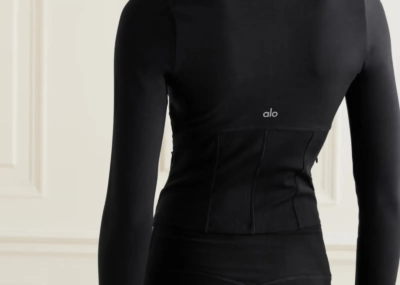 Alo Yoga Airbrush Ribbed Corset Jacket Black - Sneaker Türkiye