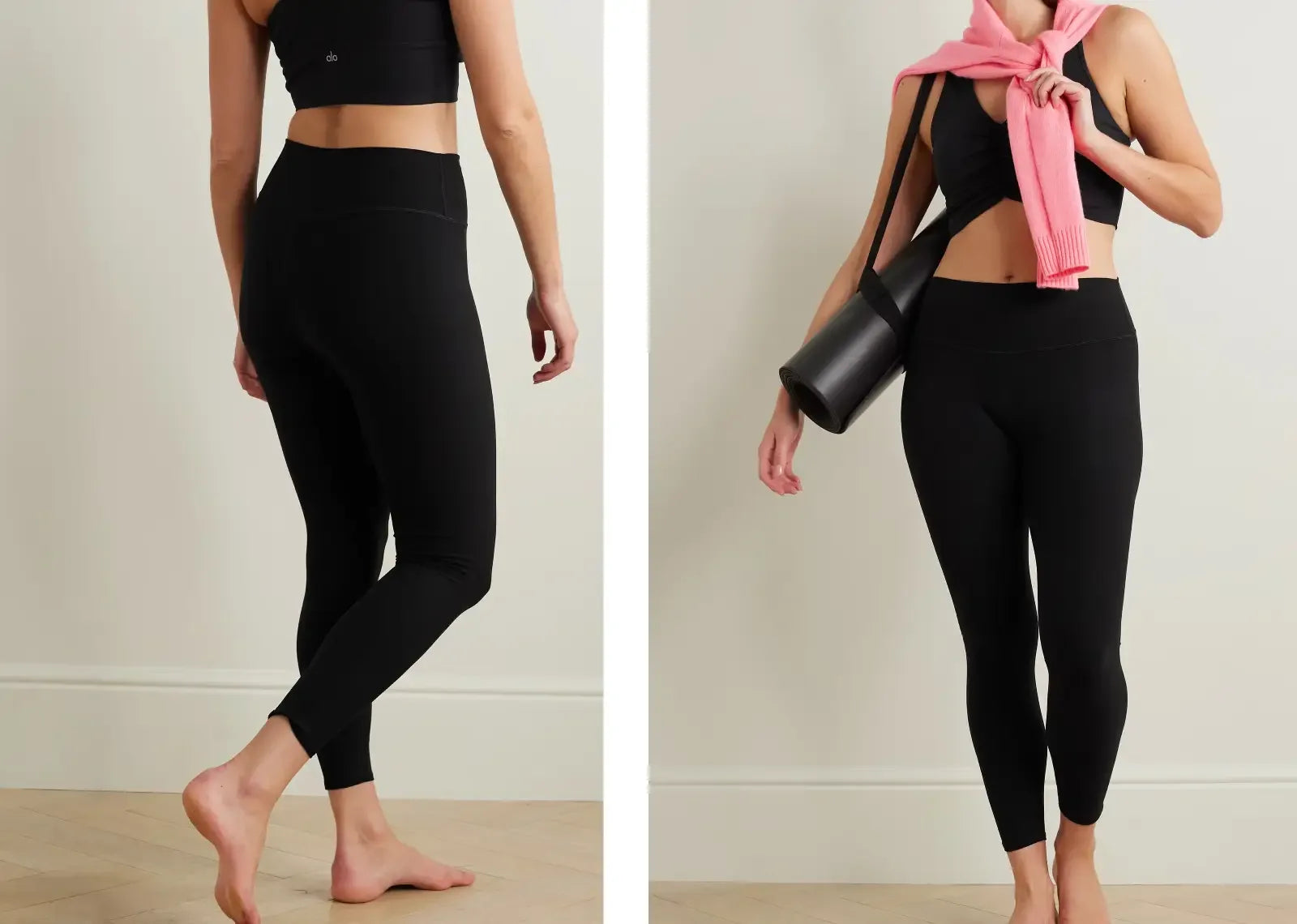 Alo Yoga Alosoft Stretch-Knit 7/8 Leggings Black - Sneaker Türkiye