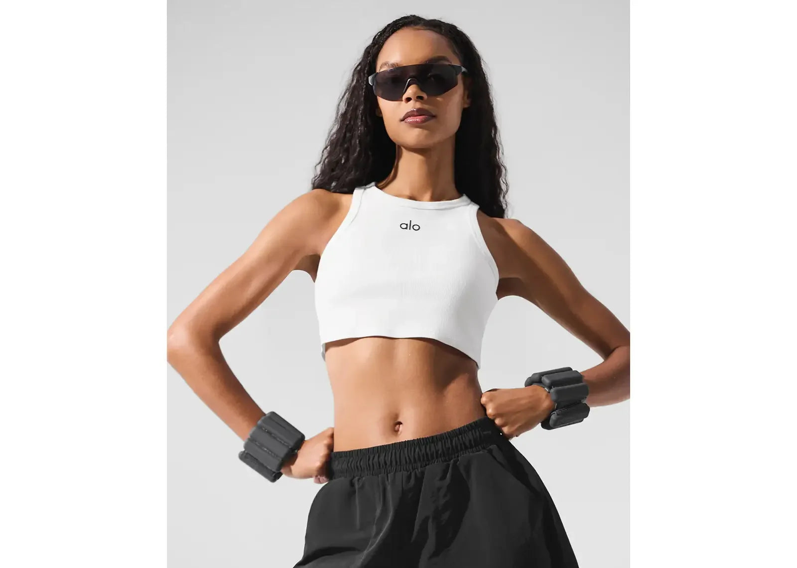 Alo Yoga Aspire Tank White Black - Sneaker Türkiye