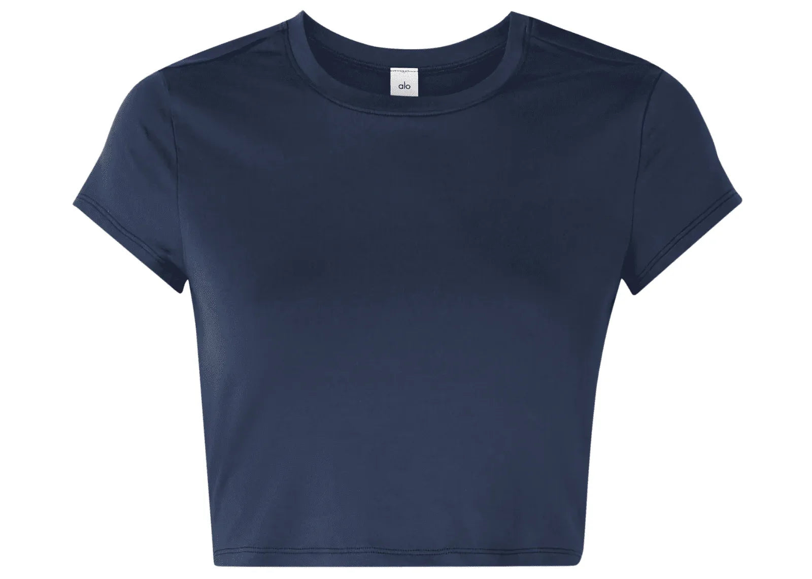 Alo Yoga Finesse Cropped Alosoft Jersey Top Navy - Sneaker Türkiye