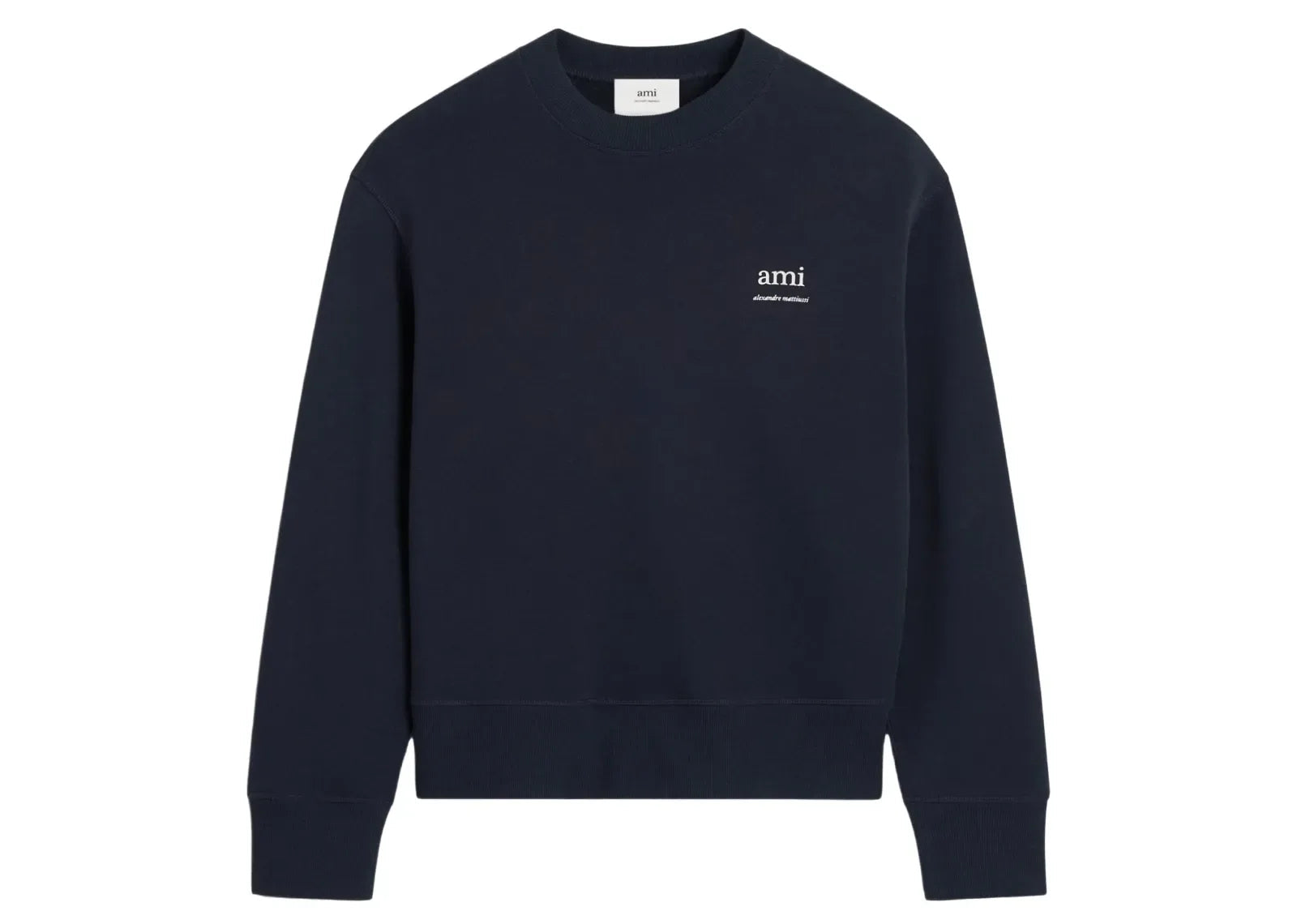 Ami Paris Ami Alexandre Mattiussi Print Sweatshirt Navy Blue - Sneaker Türkiye