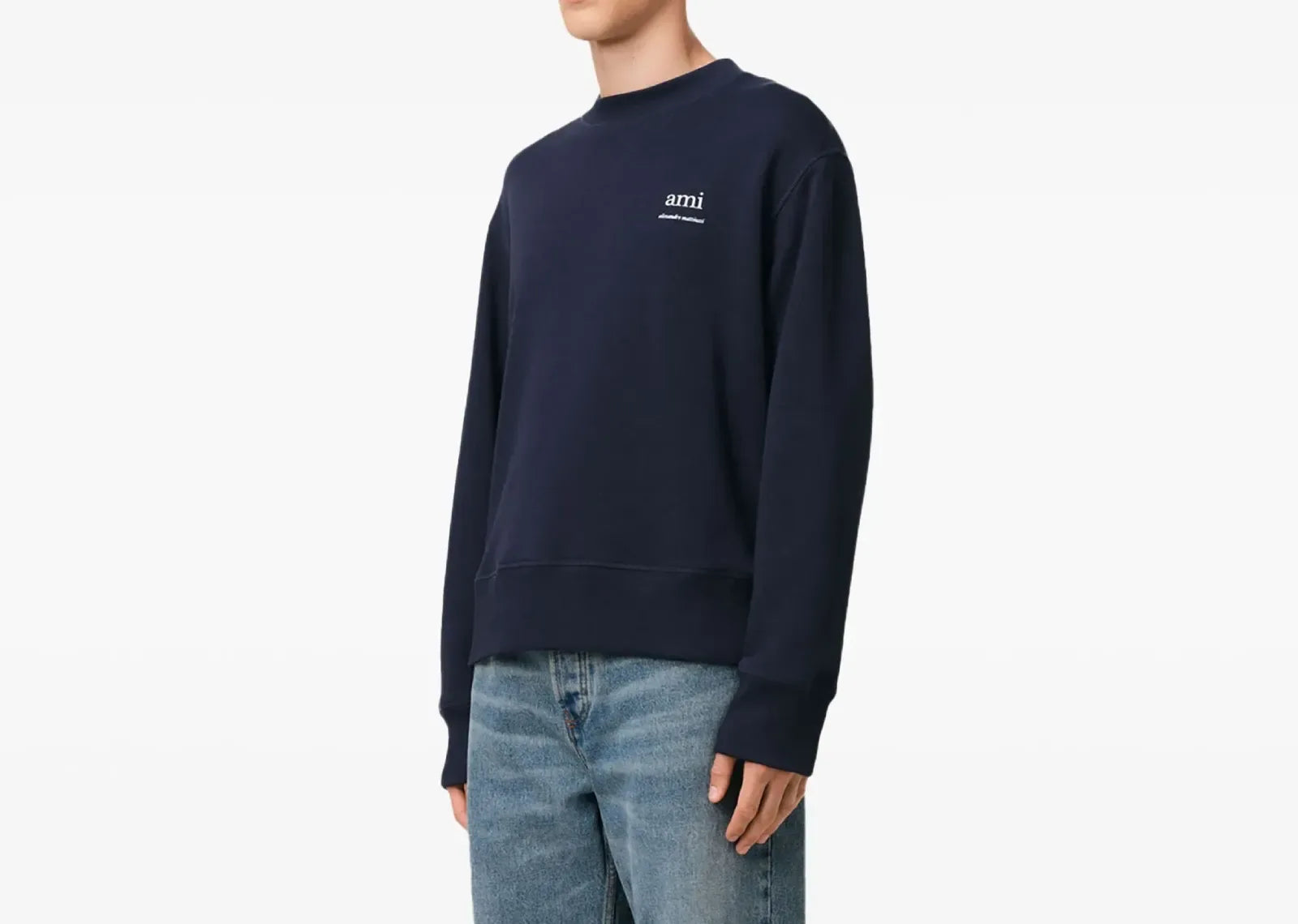 Ami Paris Ami Alexandre Mattiussi Print Sweatshirt Navy Blue - Sneaker Türkiye