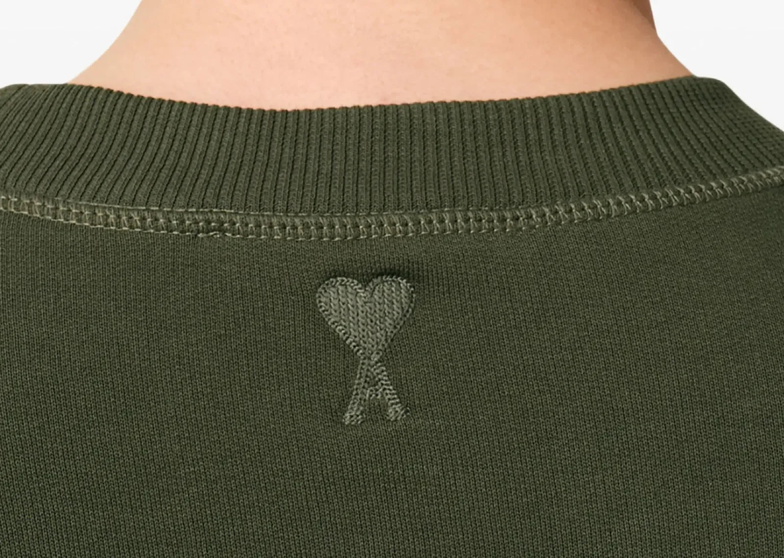 Ami Paris Ami Alexandre Mattiussi Print Sweatshirt Olive Green - Sneaker Türkiye