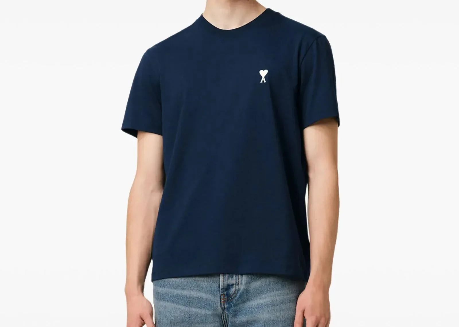 Ami Paris Ami De Coeur Cotton T-Shirt Midnight Blue - Sneaker Türkiye