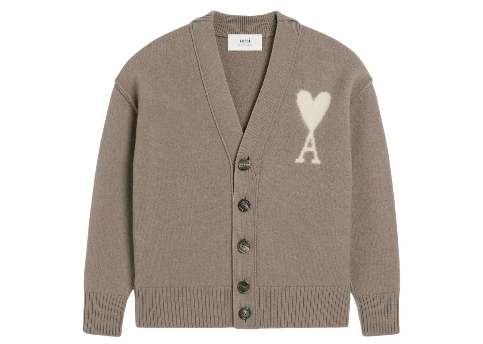 Ami Paris Ami De Coeur Cardigan Ash Grey - Sneaker Türkiye