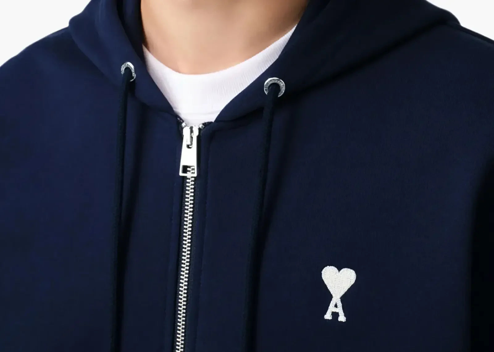 Ami Paris Ami De Coeur Hoodie Midnight Blue - Sneaker Türkiye