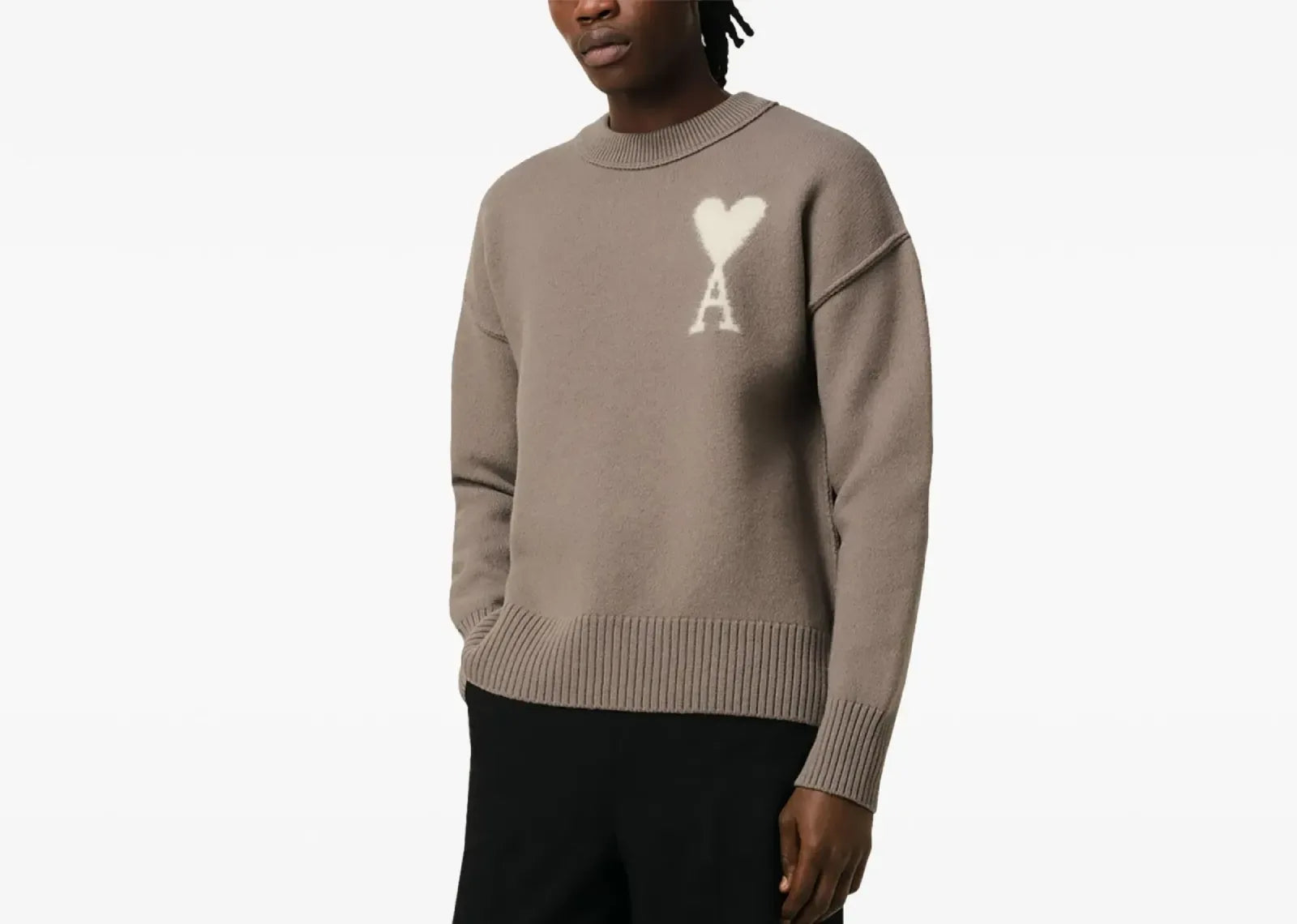 Ami Paris Ami De Coeur Sweater Ash Grey - Sneaker Türkiye
