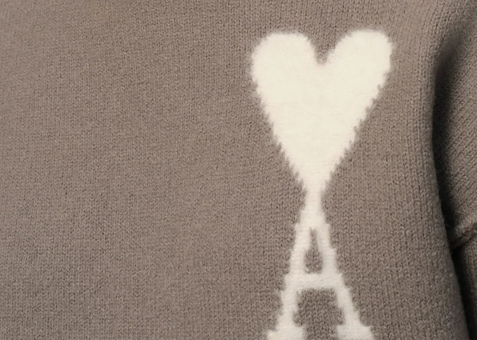 Ami Paris Ami De Coeur Sweater Ash Grey - Sneaker Türkiye
