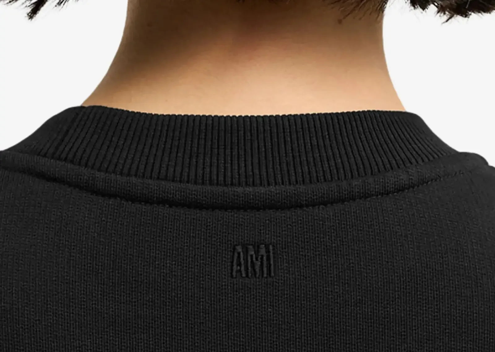 Ami Paris Logo Embroidered Sweatshirt Black - Sneaker Türkiye