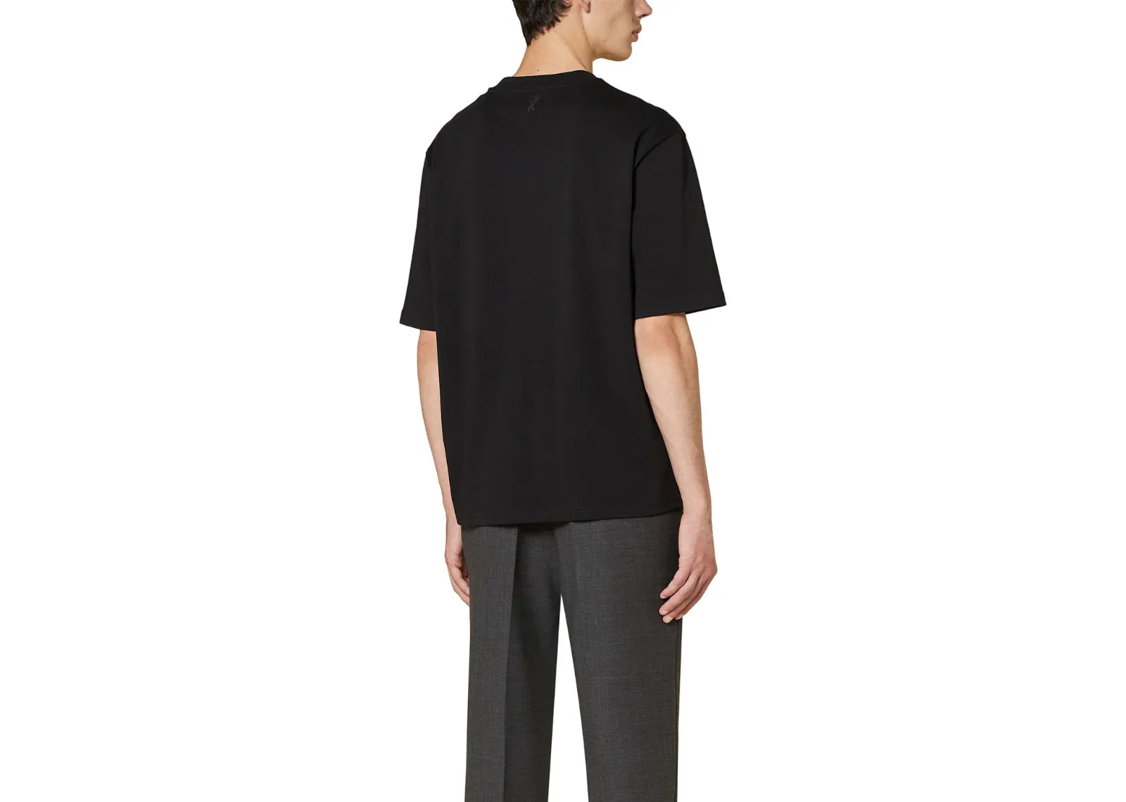 Ami Paris Logo Embroidered T-Shirt Black - Sneaker Türkiye