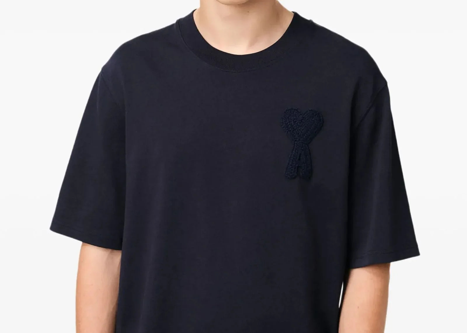 Ami Paris Patch T-Shirt Navy Blue - Sneaker Türkiye