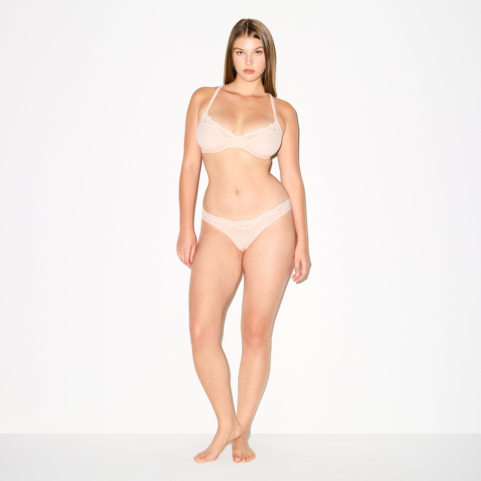 SKIMS FITS EVERYBODY LACE UNLINED SCOOP BRA | PRIMROSE - Sneaker Türkiye