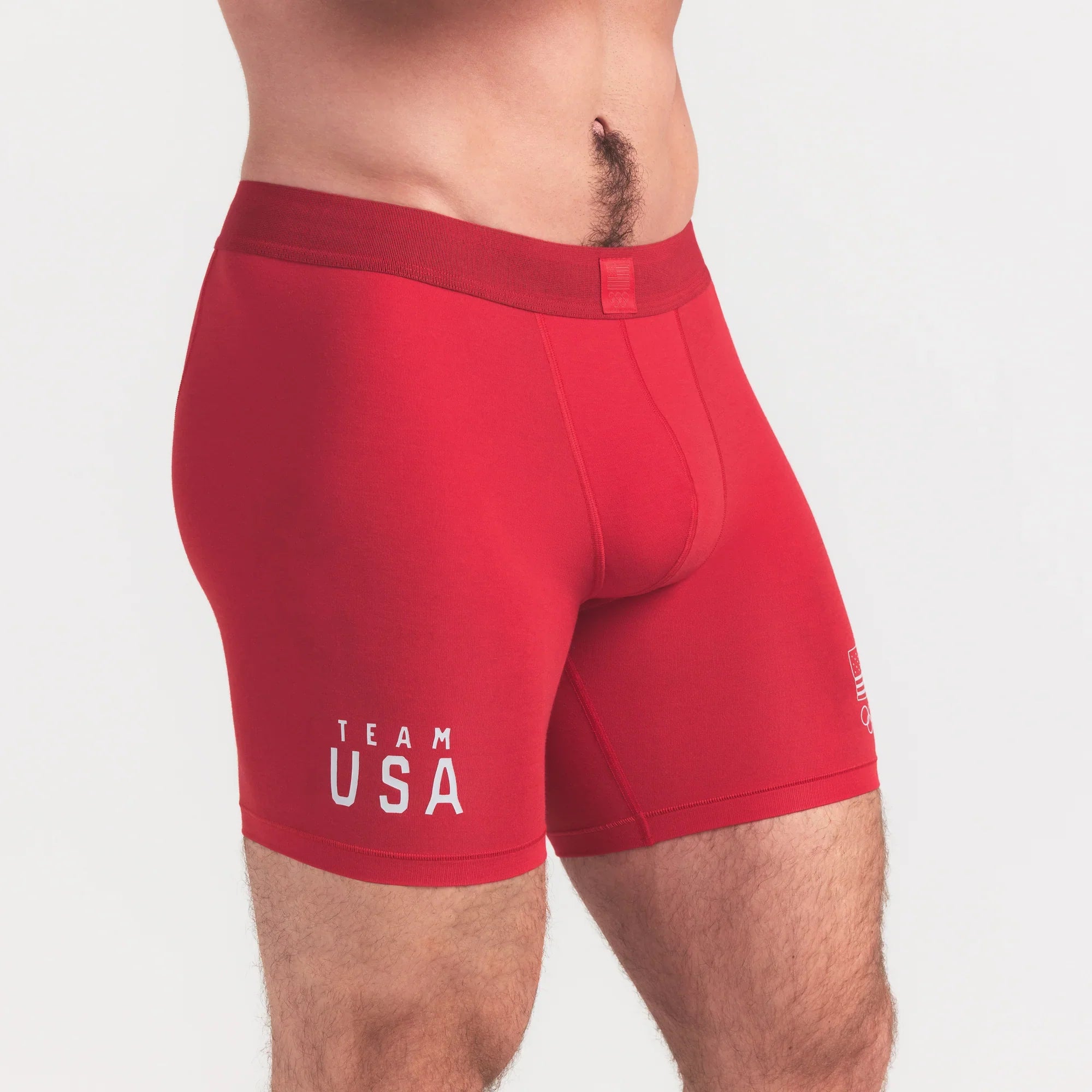SKIMS FOR TEAM USA SKIMS COTTON MENS OLYMPIC 5″ BOXER BRIEF | RED - Sneaker Türkiye