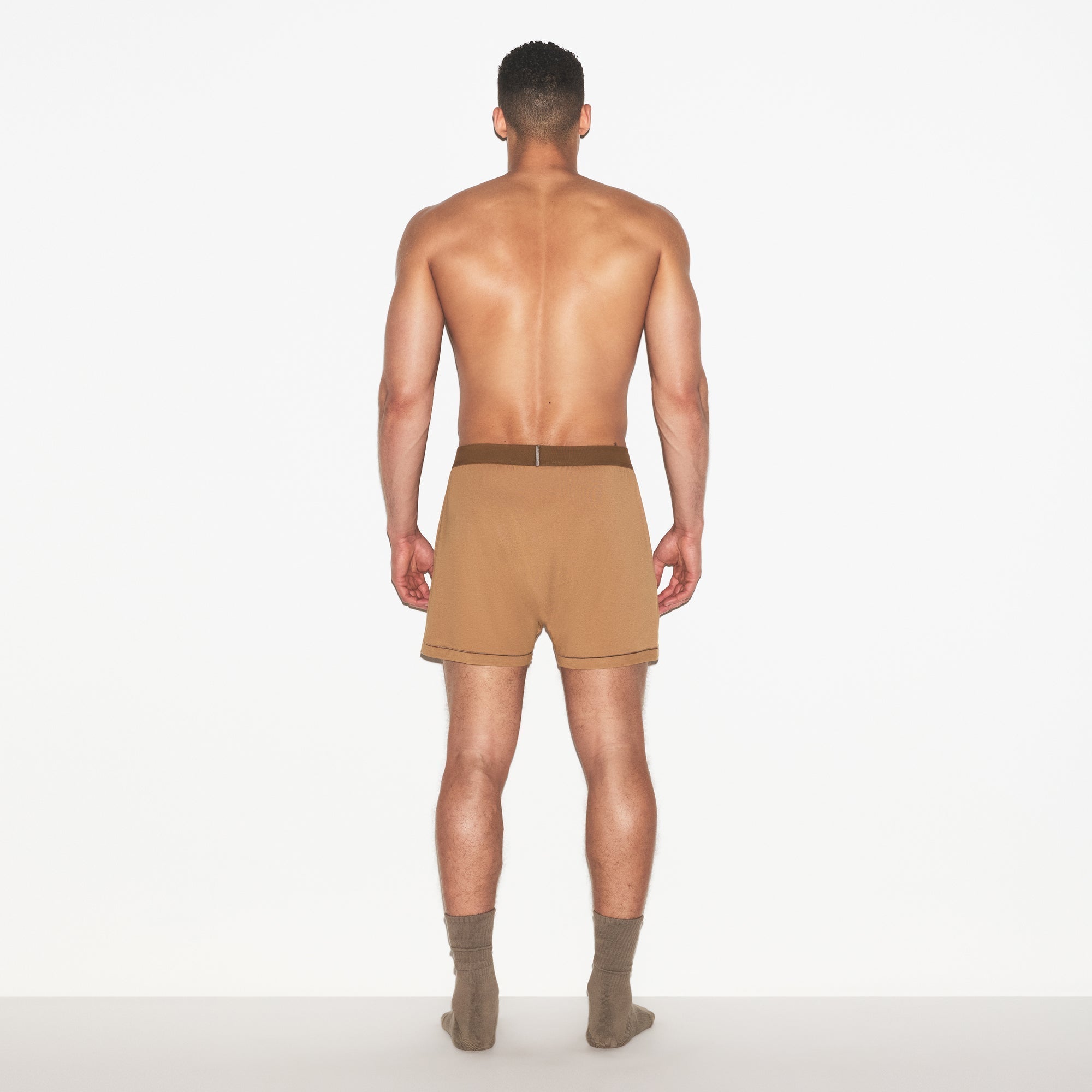 SKIMS COTTON MENS KNIT BOXER | RUSSET - Sneaker Türkiye