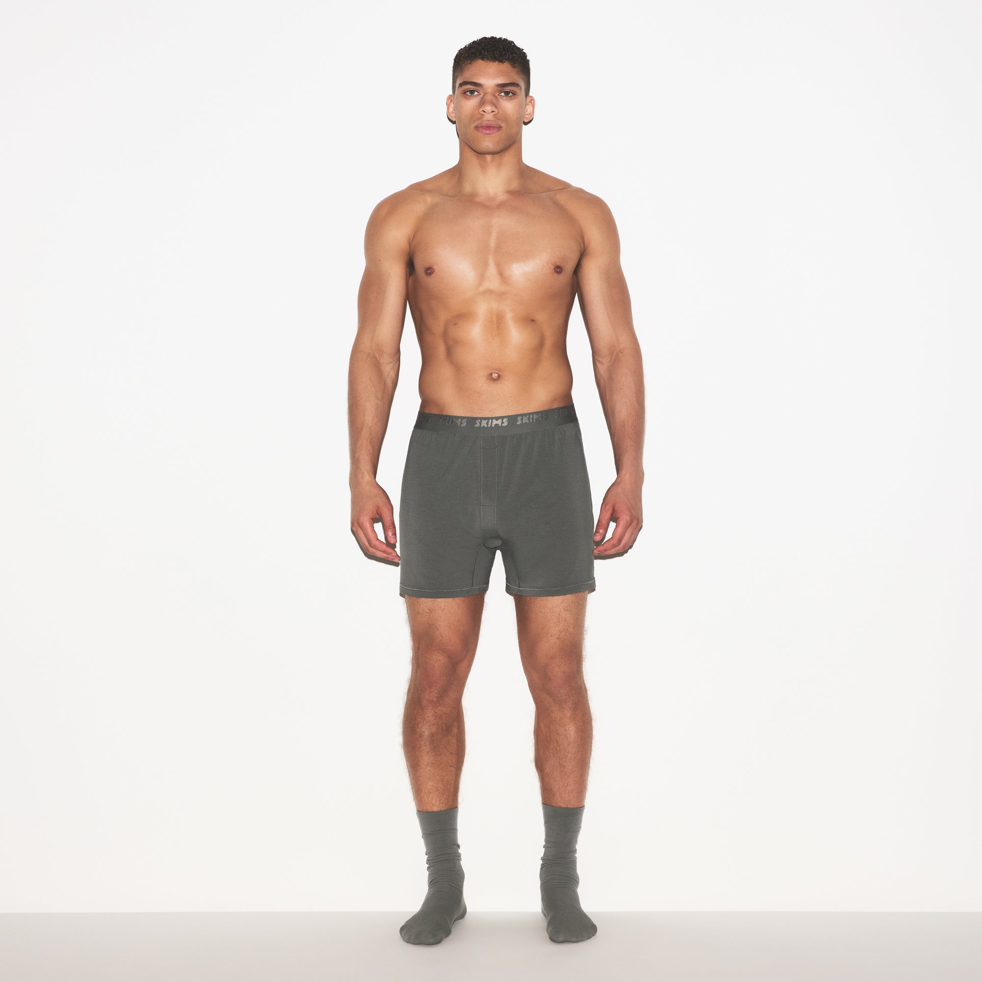 SKIMS STRETCH MENS KNIT BOXER 3-PACK | GUNMETAL MULTI - Sneaker Türkiye