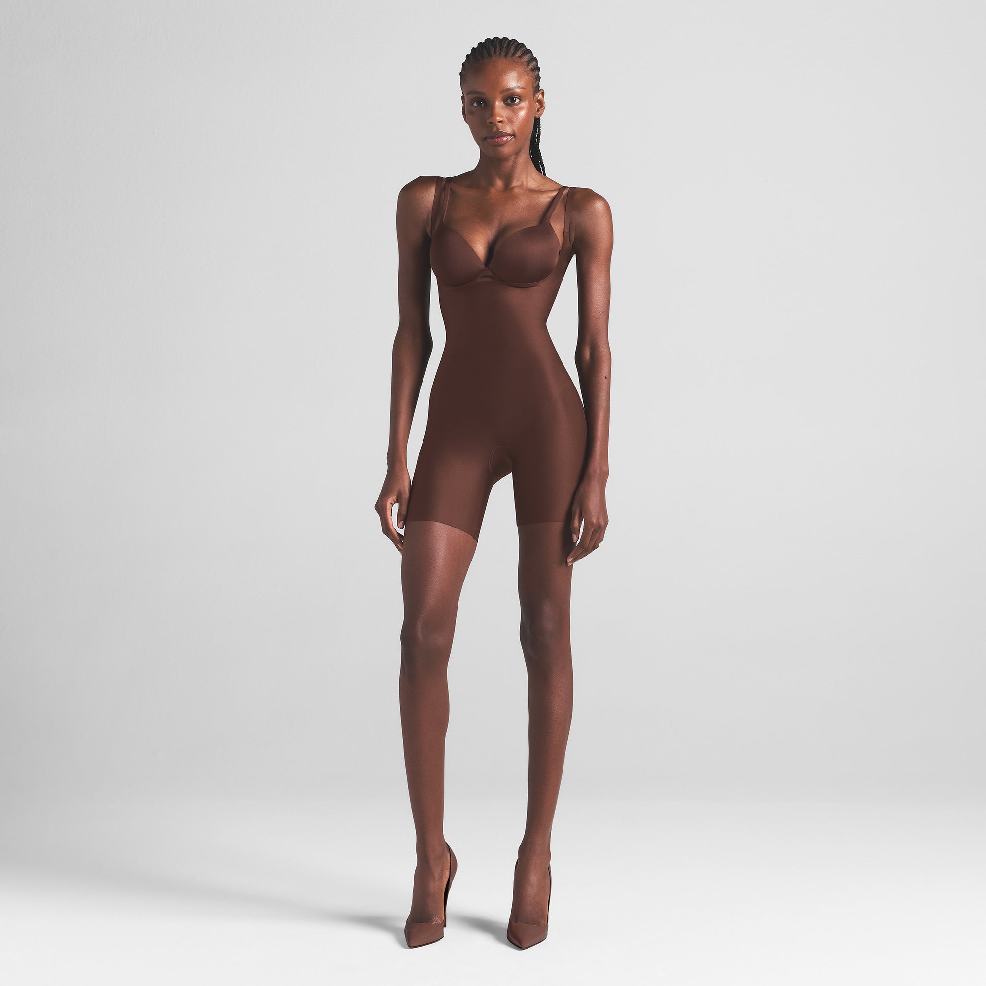 SKIMS BODY CORE SCULPT OPEN BUST MID THIGH BODYSUIT | COCOA - Sneaker Türkiye