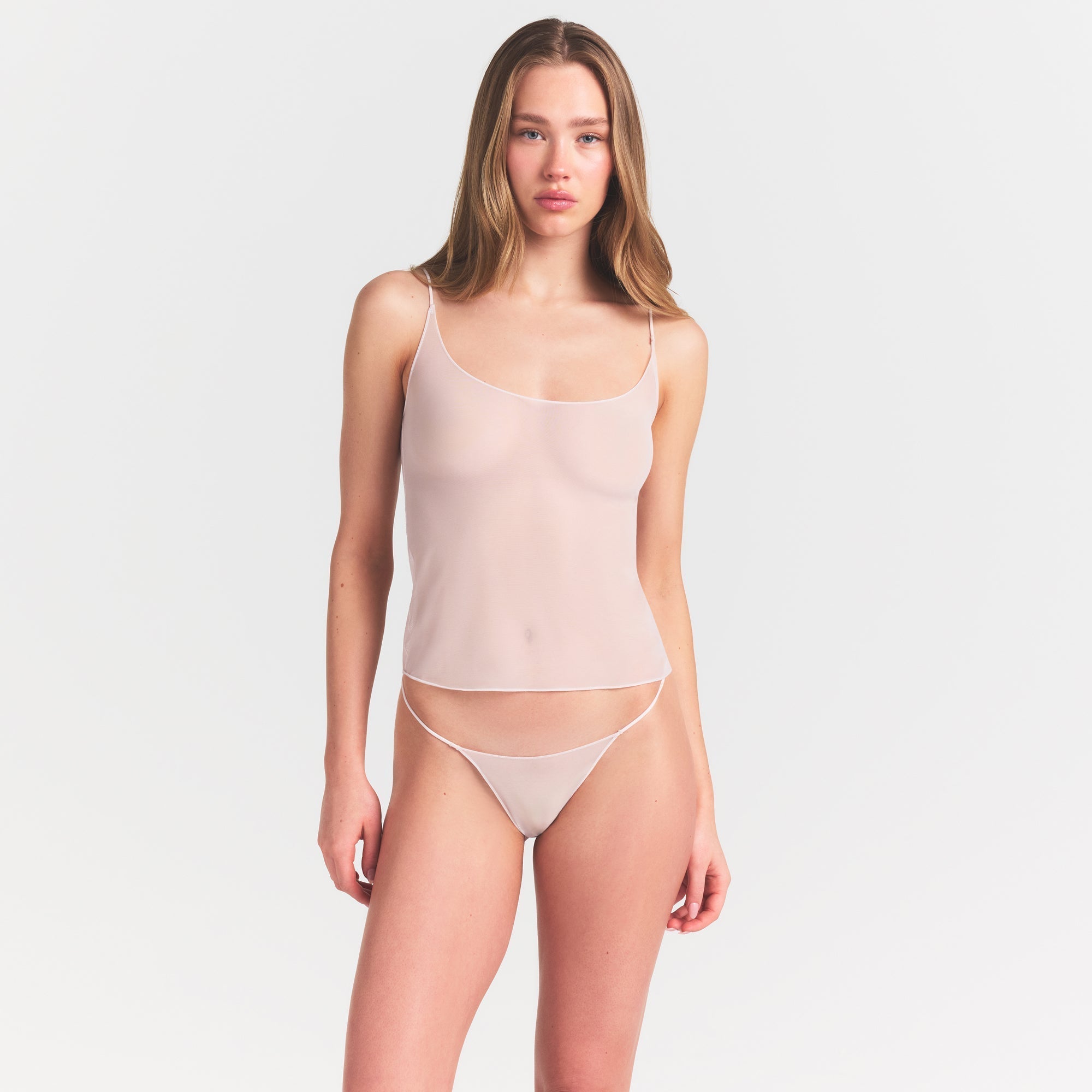 SKIMS ULTRA FINE MESH STRING BIKINI | BARELY PINK - Sneaker Türkiye