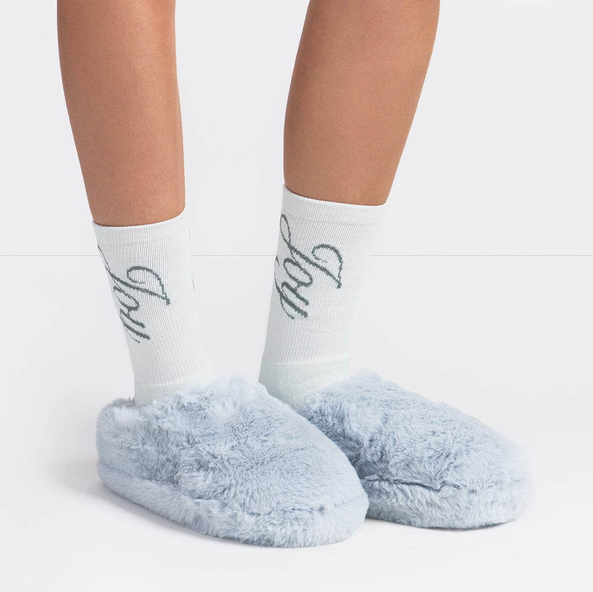 SKIMS FAUX FUR SLIPPER | ZEN BLUE - Sneaker Türkiye