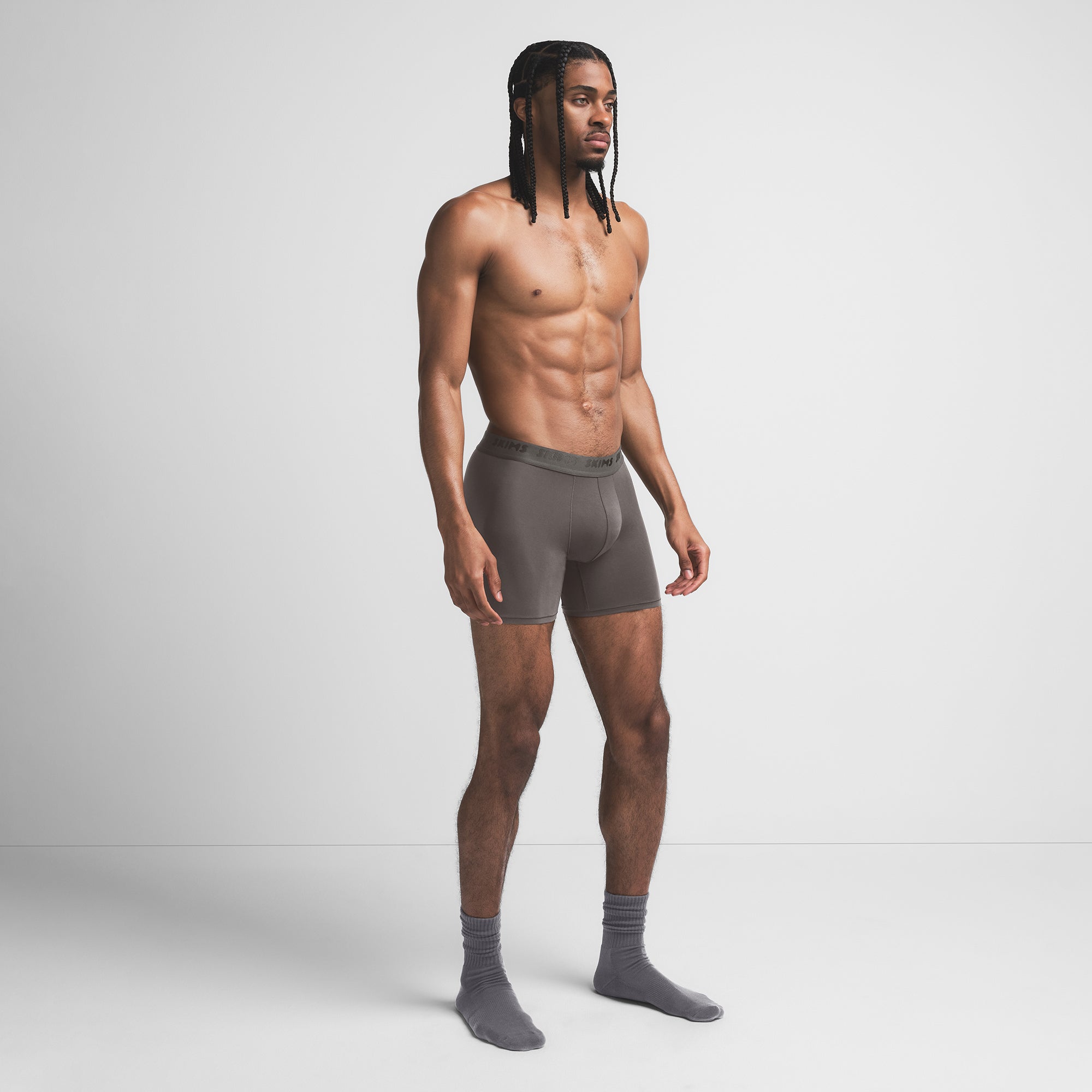 SKIMS STRETCH MENS 5″ BOXER BRIEF | GUNMETAL - Sneaker Türkiye