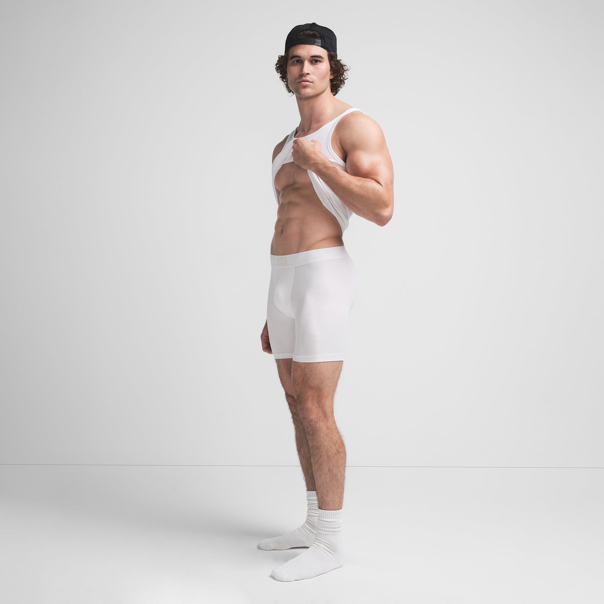 SKIMS COTTON MENS 5″ BOXER BRIEF | CHALK - Sneaker Türkiye