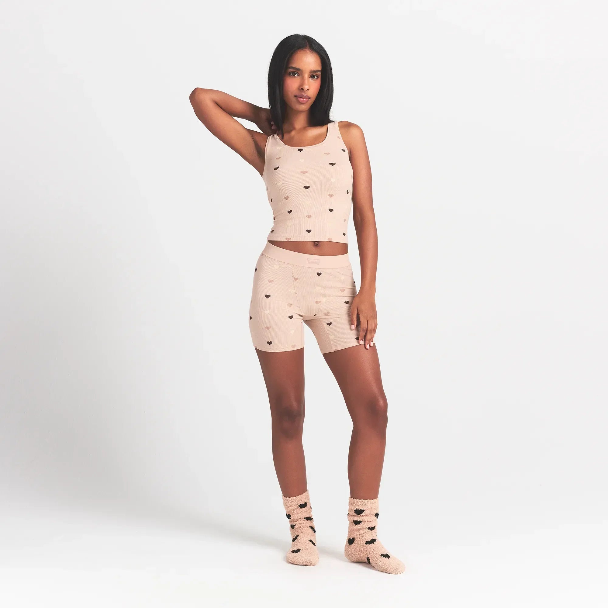 SKIMS SOFT LOUNGE BOXER | MICA MINI HEART HALFDROP - Sneaker Türkiye