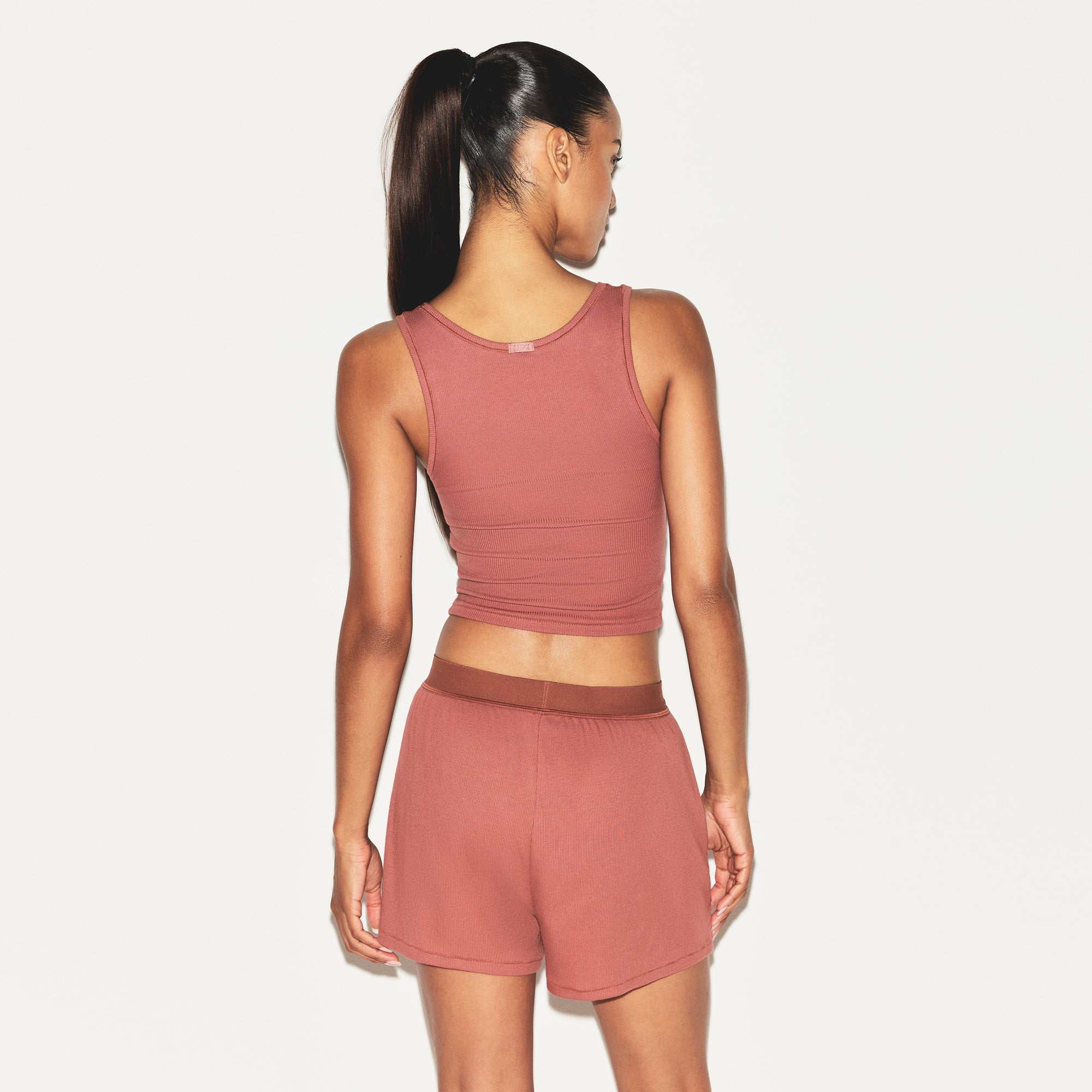 SKIMS COTTON RIB LOOSE BOXER | REDWOOD - Sneaker Türkiye