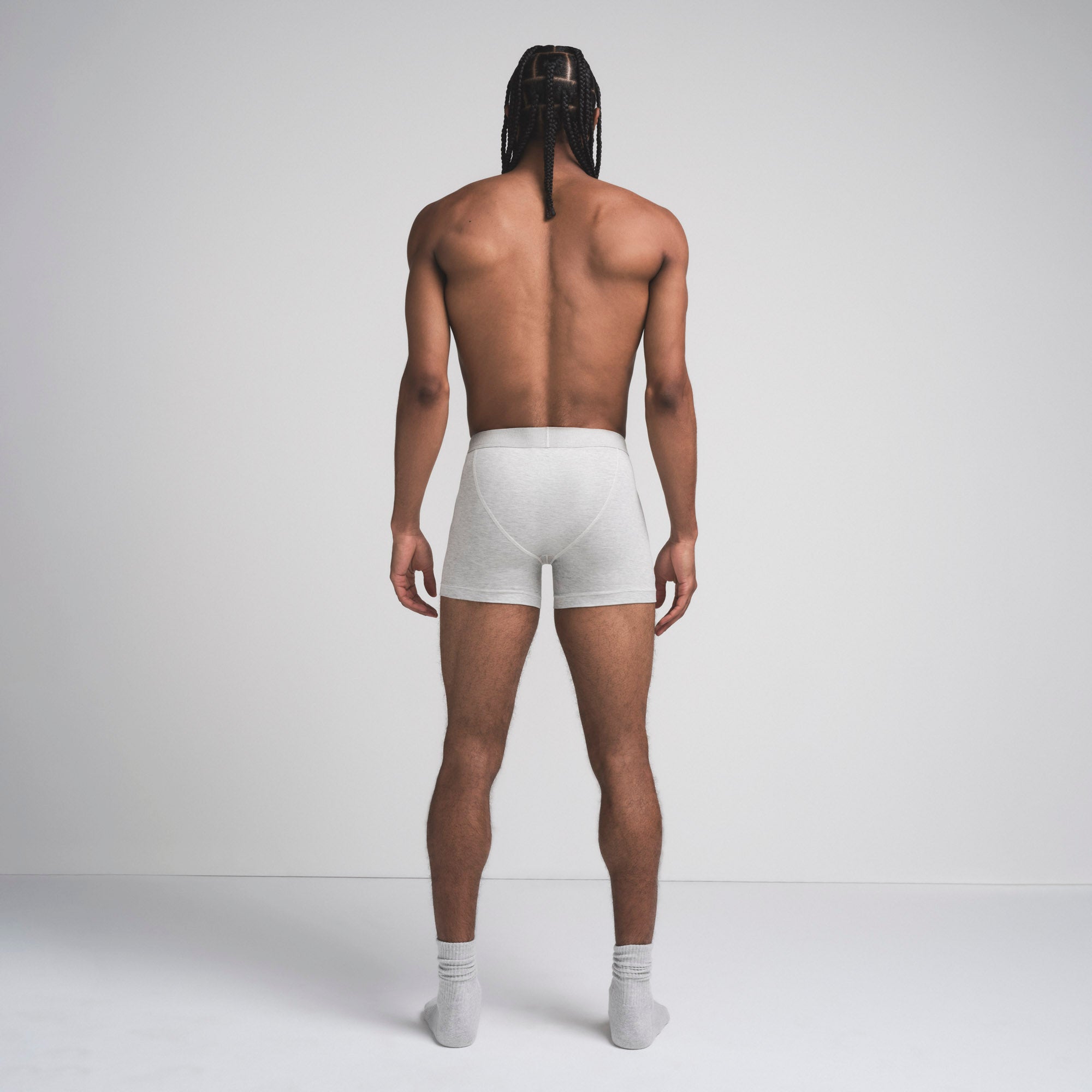 SKIMS COTTON MENS 3″ BOXER BRIEF | LIGHT HEATHER GREY - Sneaker Türkiye