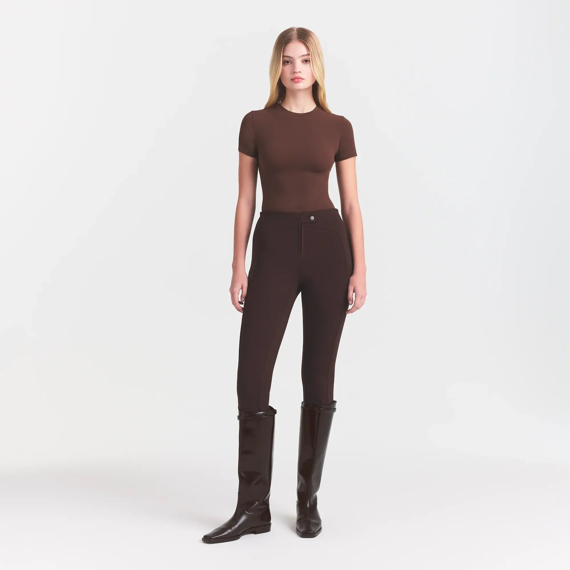 SKIMS THE ESSENTIAL COLLECTION ZIP FRONT LEGGING | ESPRESSO - Sneaker Türkiye