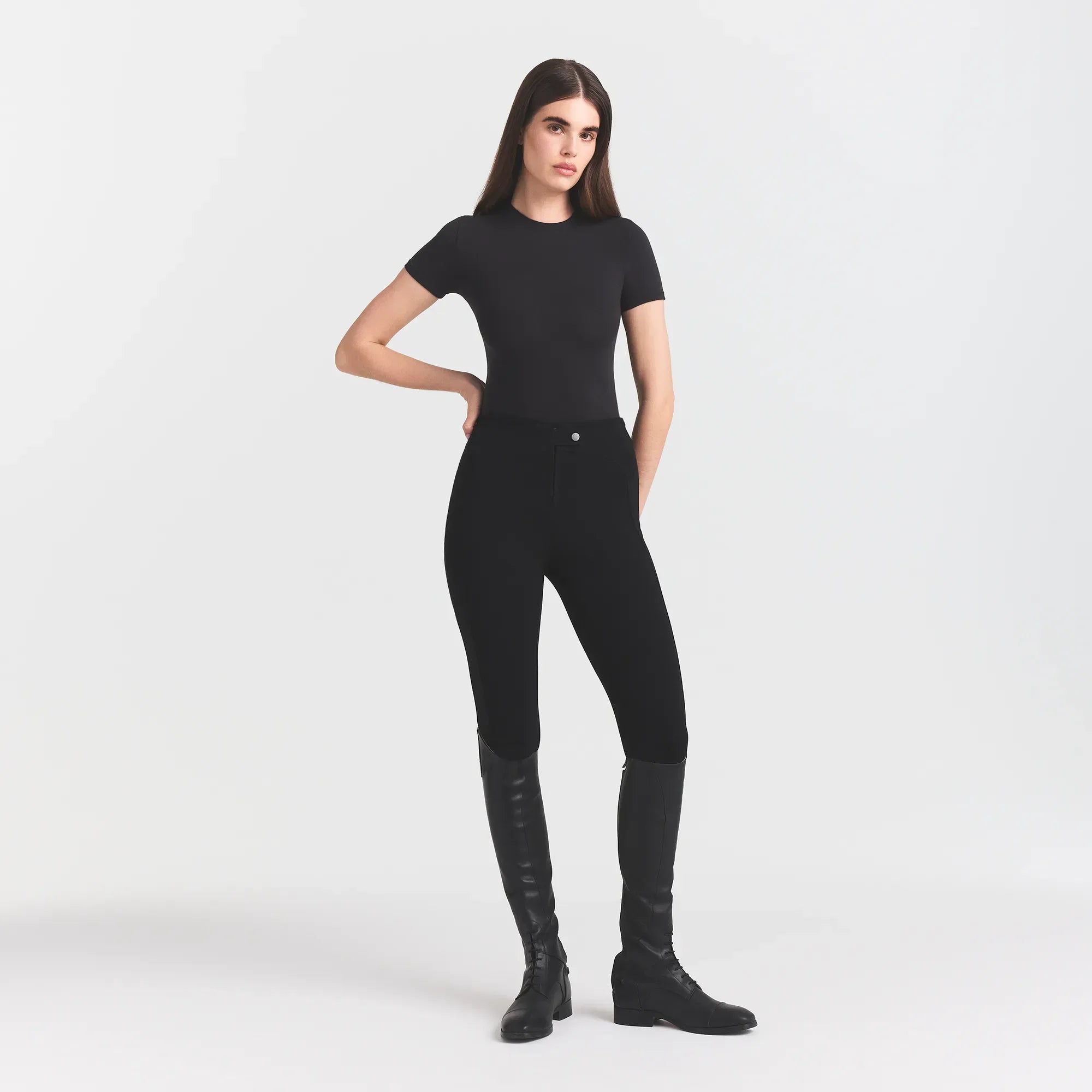 SKIMS THE ESSENTIAL COLLECTION ZIP FRONT LEGGING | OBSIDIAN - Sneaker Türkiye
