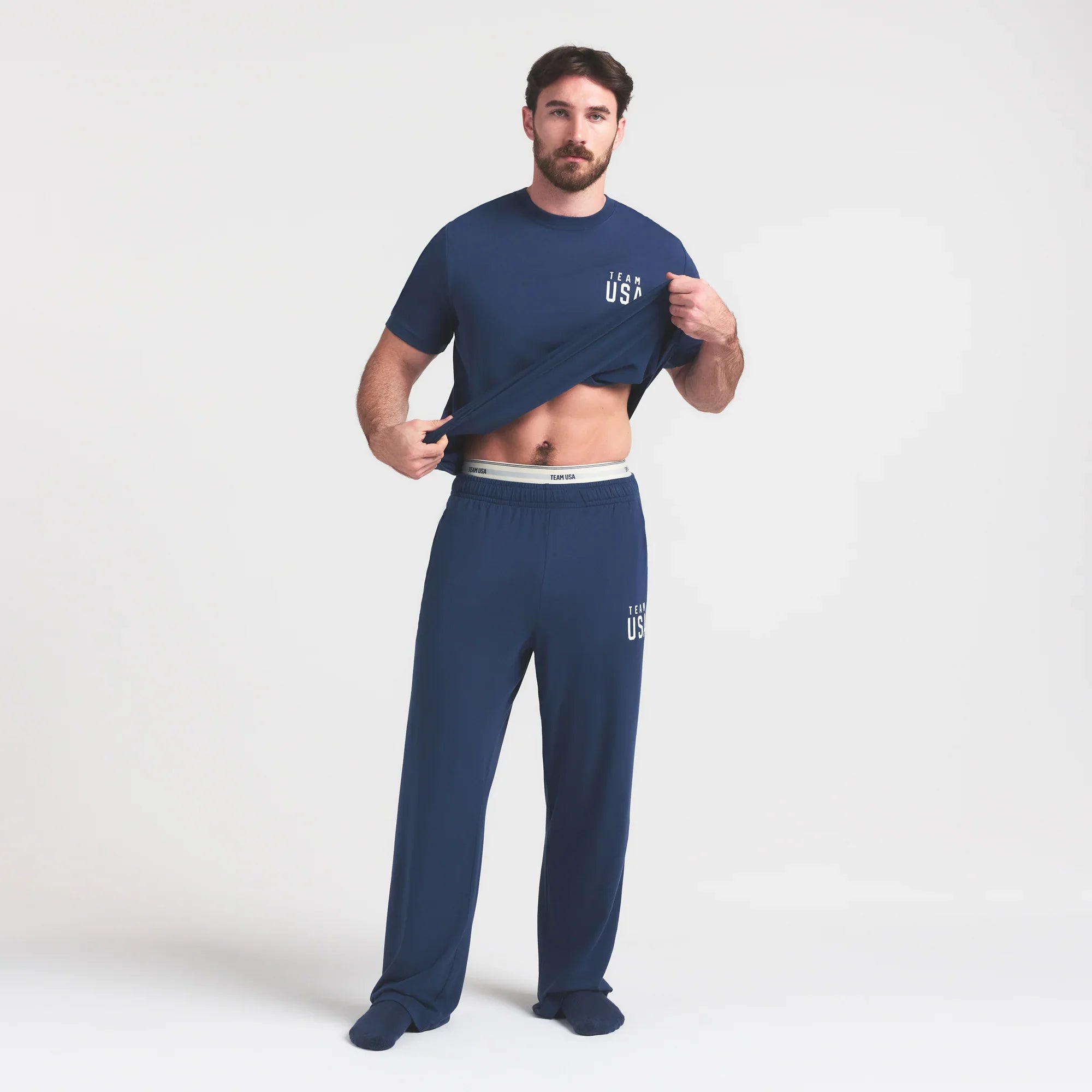 SKIMS FOR TEAM USA JERSEY SLEEP MENS OLYMPIC PANT | NAVY - Sneaker Türkiye